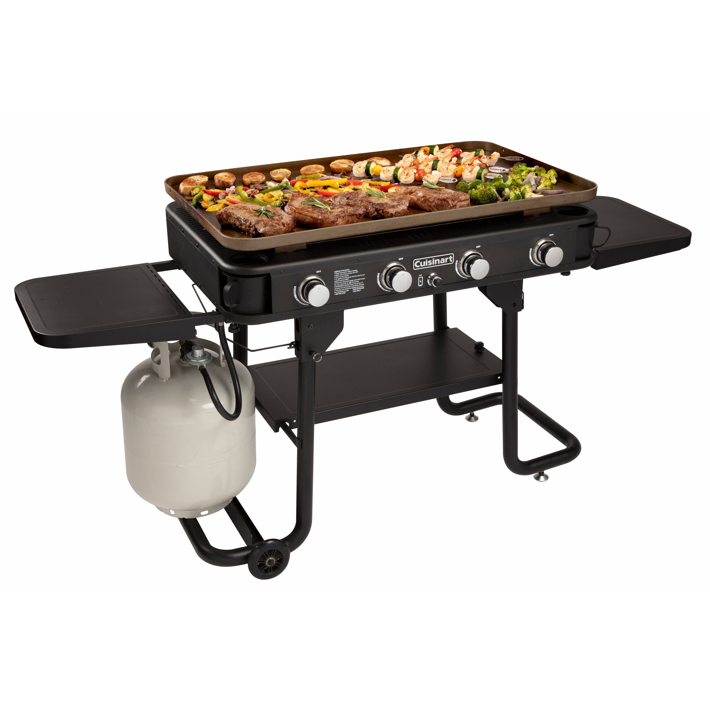 Cuisinart Portable Stainless Steel Propane Grill - 146 Sq In Cooking  Surface, 8000 BTU Burner, Compact Design - Ideal for Camping, Tailgating,  and More at