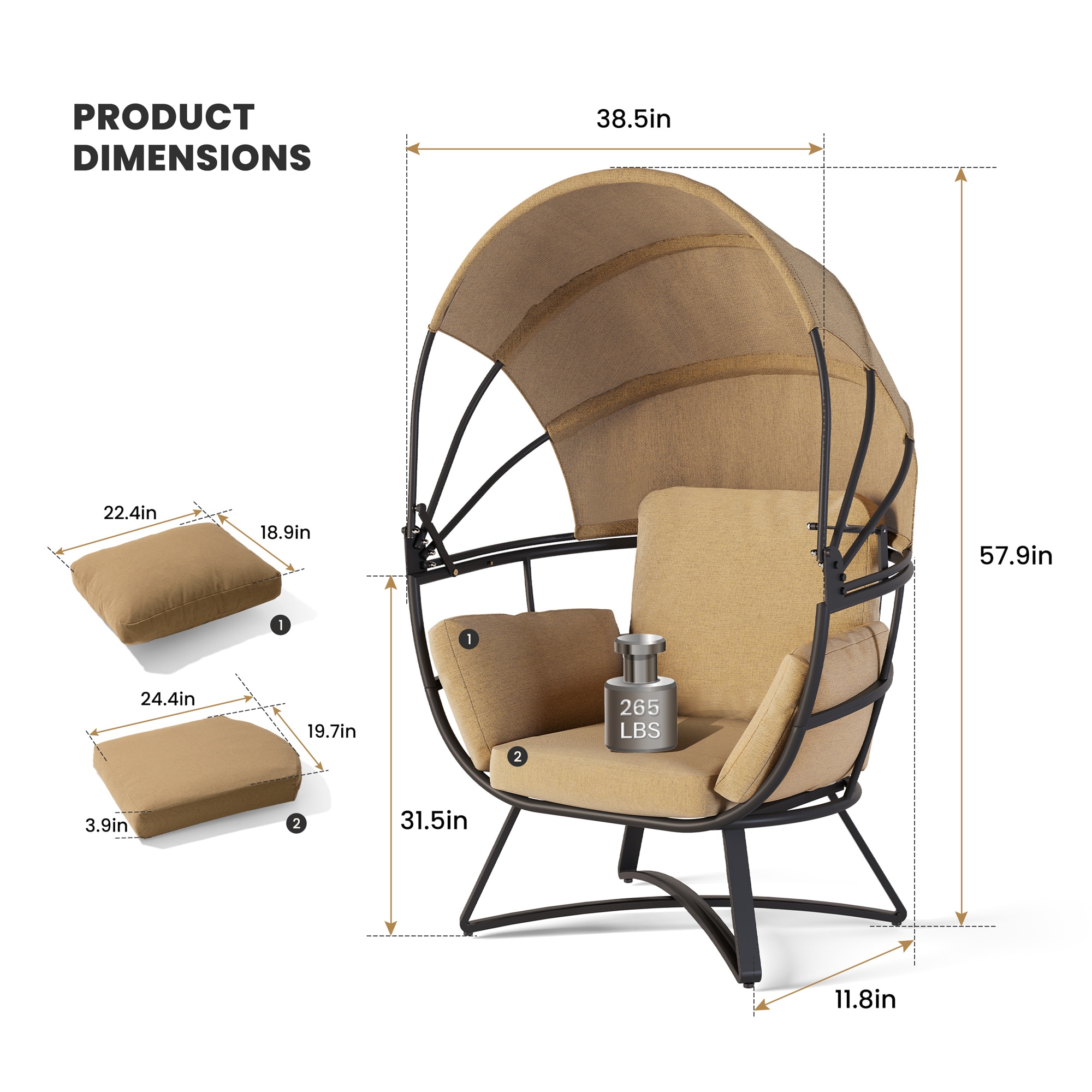 Crestlive Products CL-DC019BTT Patio-Chairs - View #3