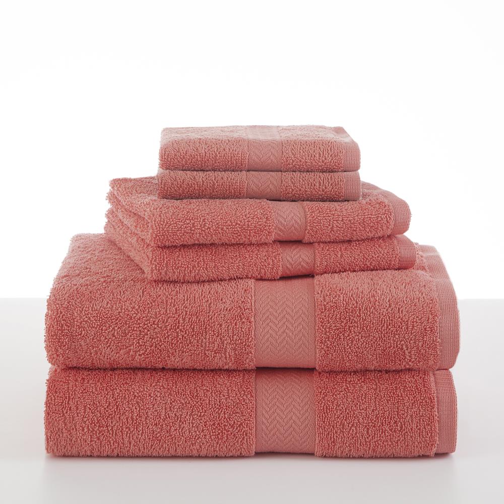 WestPoint Home 079465027532 Coral Cotton Quick Dry Bath Towel Set (Martex Ringspun Towel)