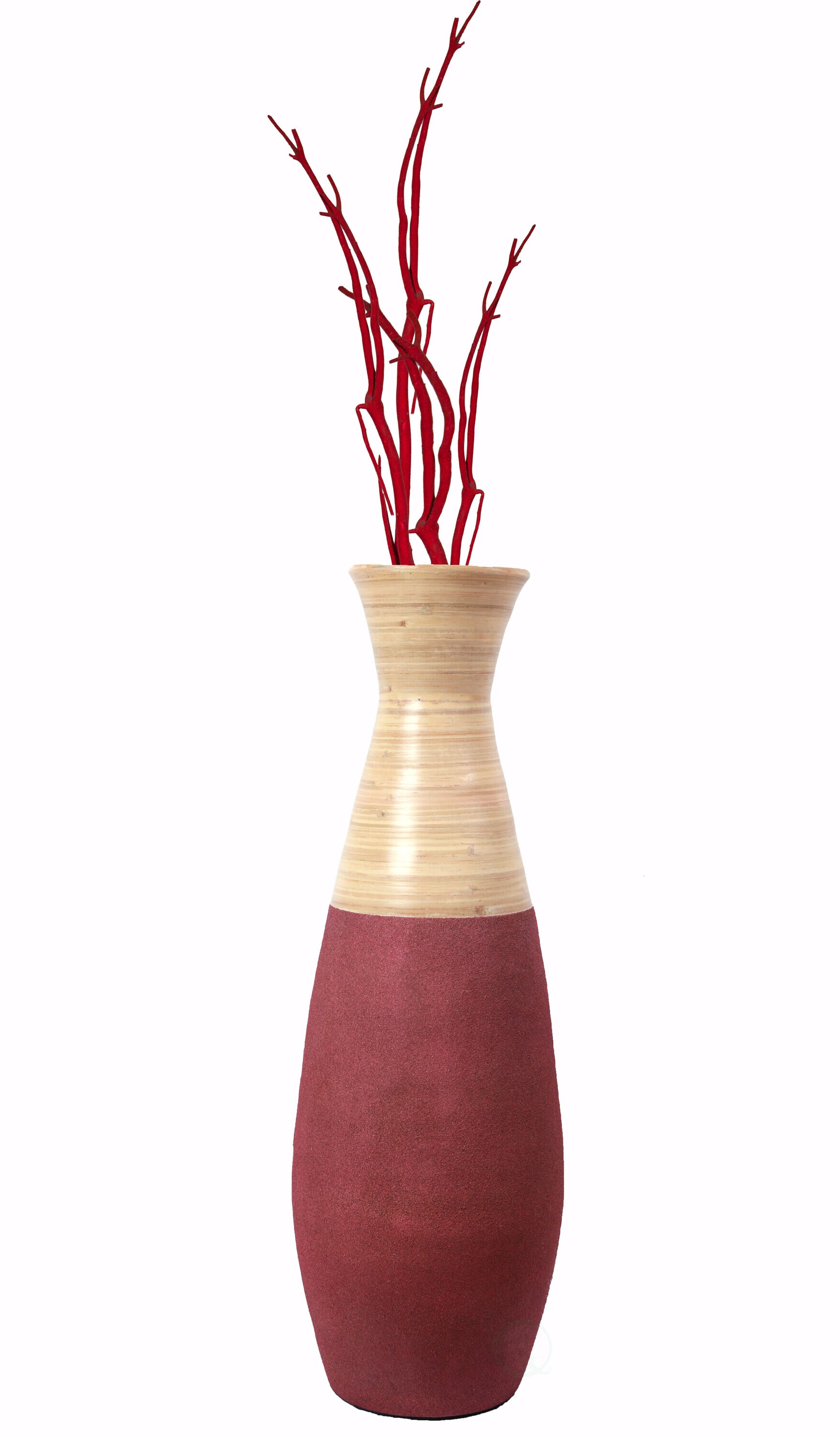 Uniquewise Multiple Colors/Finishes Wood Art Deco Vase at Lowes.com