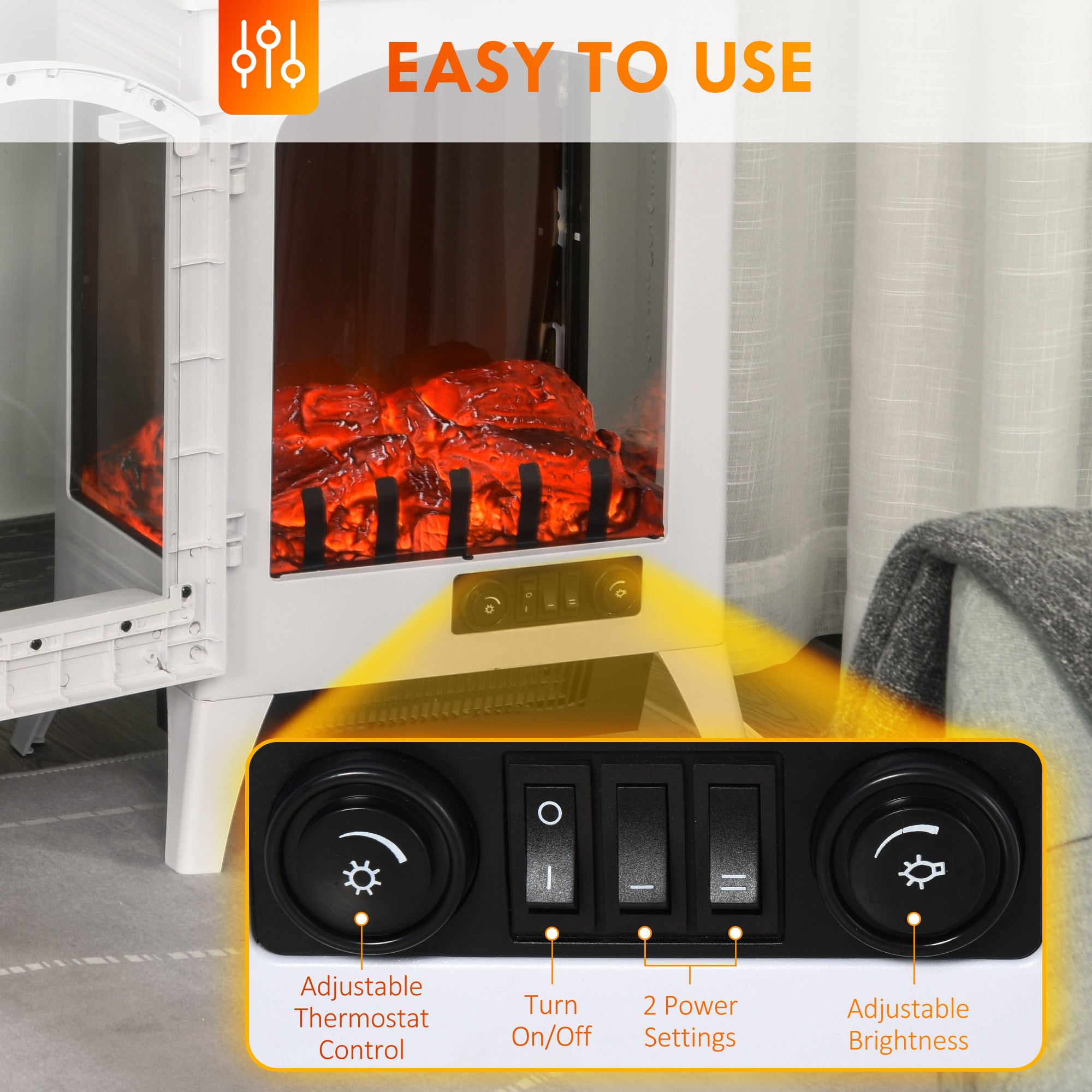 Mondawe MO-AB20844 Electric-Fireplaces - View #4