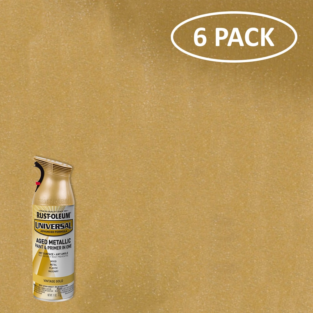 Rust-Oleum Stops Rust 6-Pack Gloss Warm Gold Metallic Spray Paint