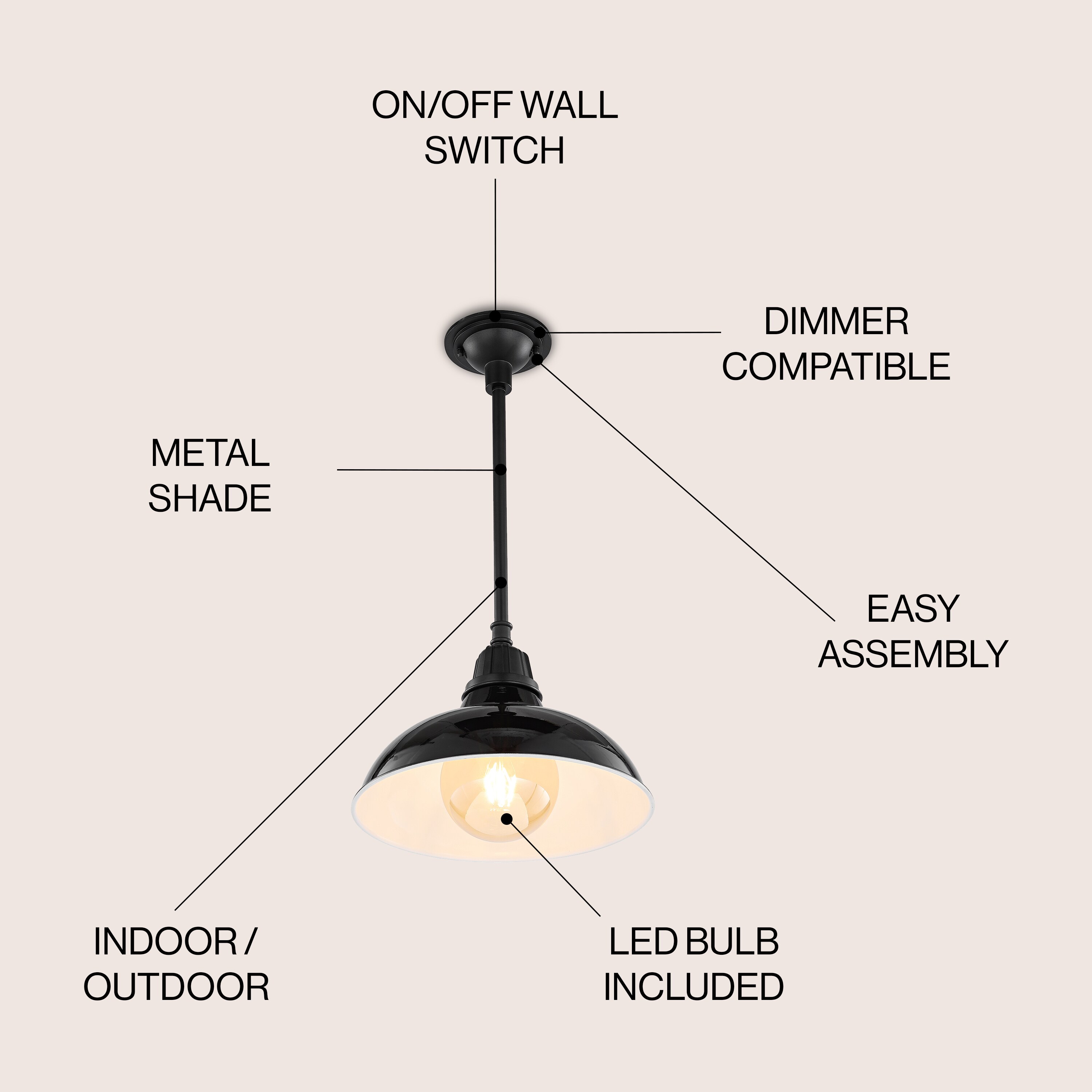 JONATHAN  Y JYL7611B Pendant-Lights - View #3