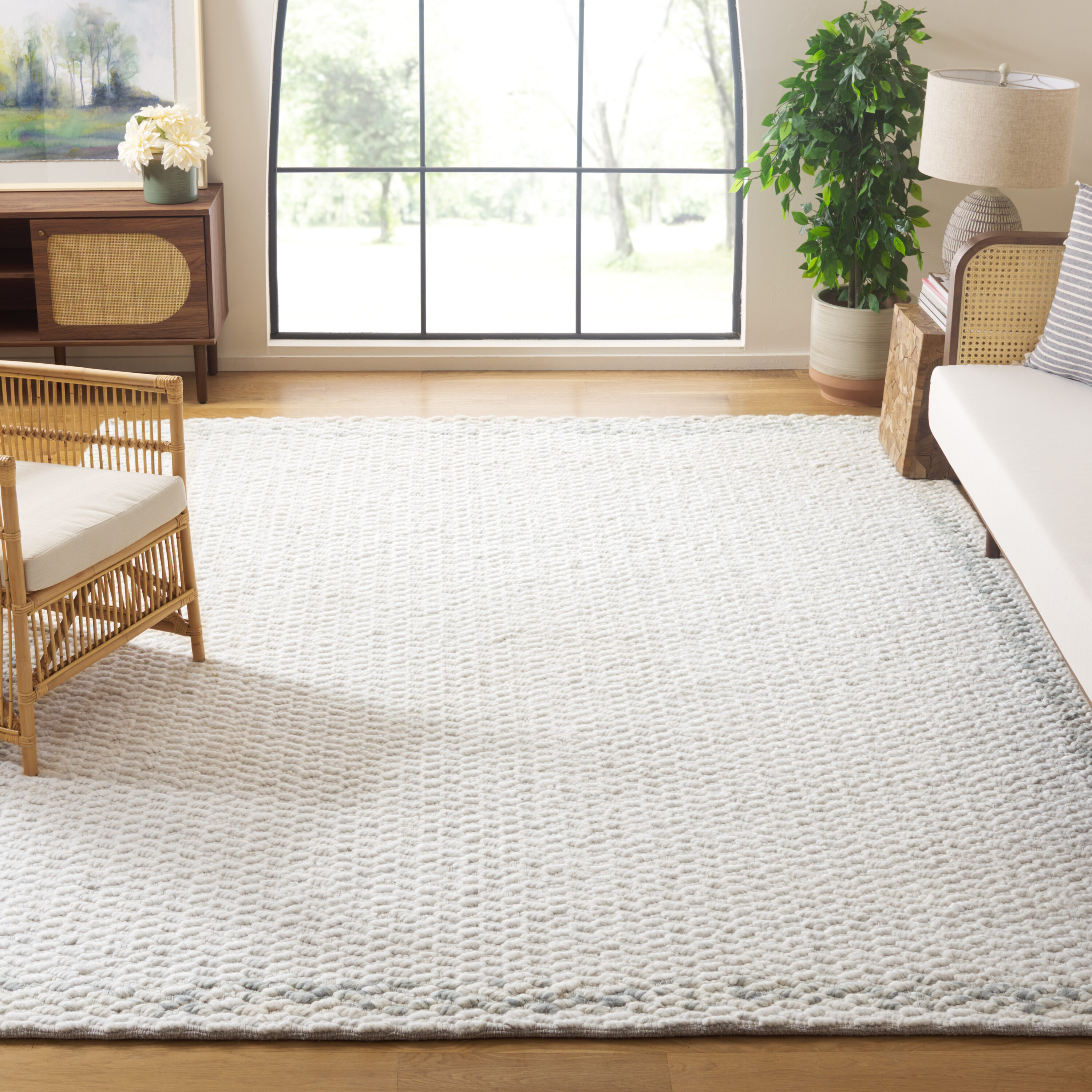  Natura 713 Ivory/Sage Washable 8ft x 10ft Rectangle Rug