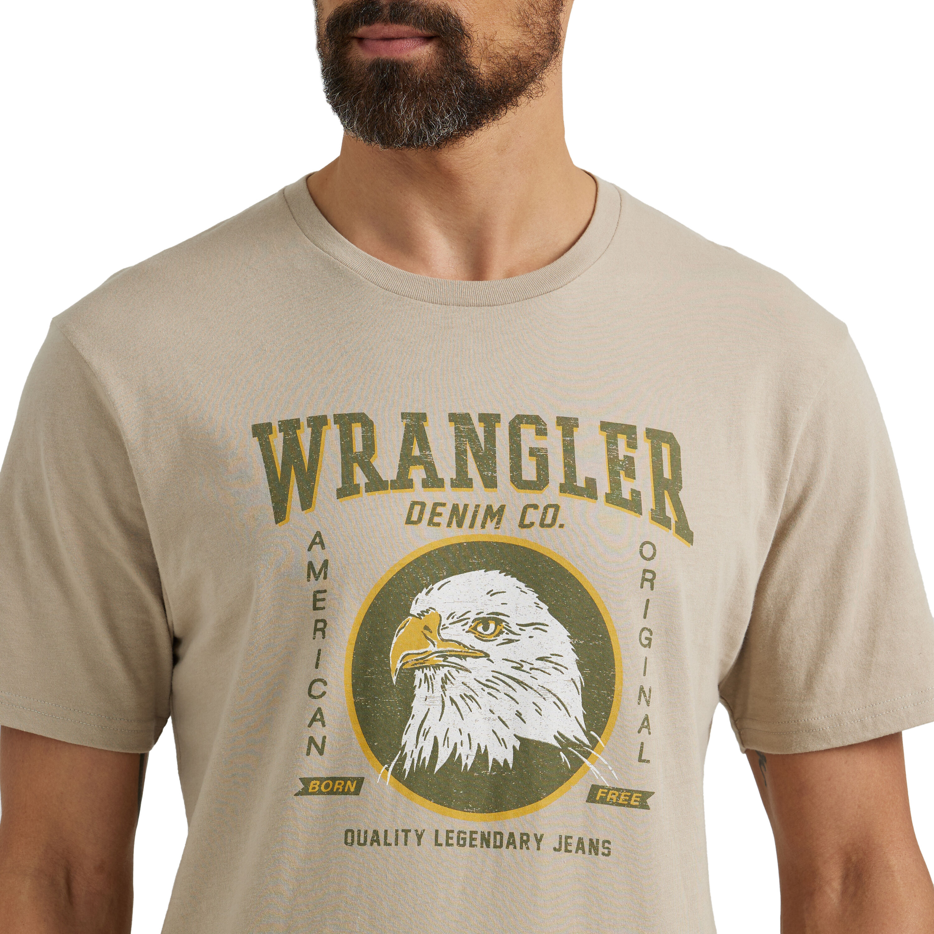 Wrangler 112354451-2XL Men's Brown Knit Short sleeve T-shirt ( 2XL )