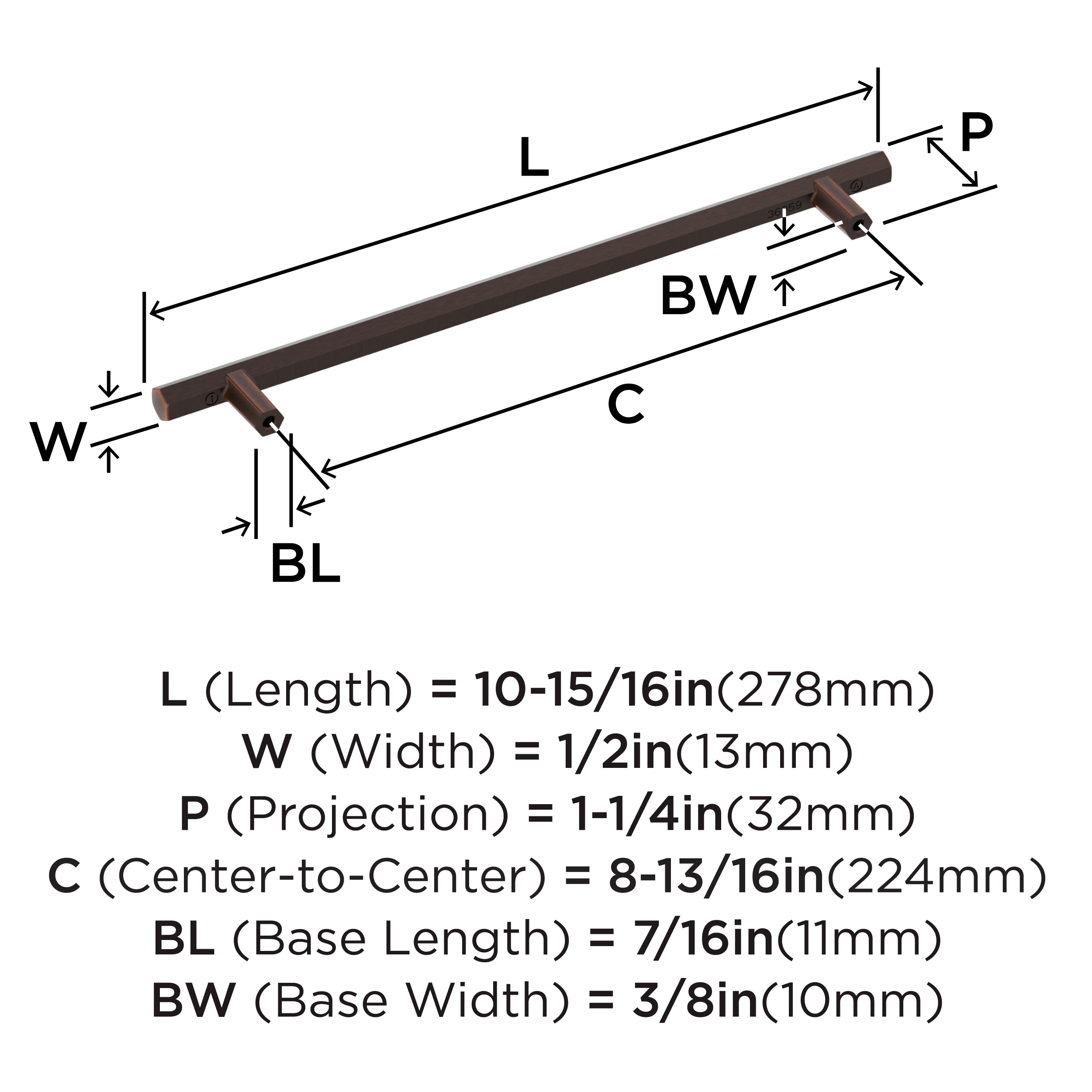 Amerock BP36959ORB Cabinet-Pulls - View #3