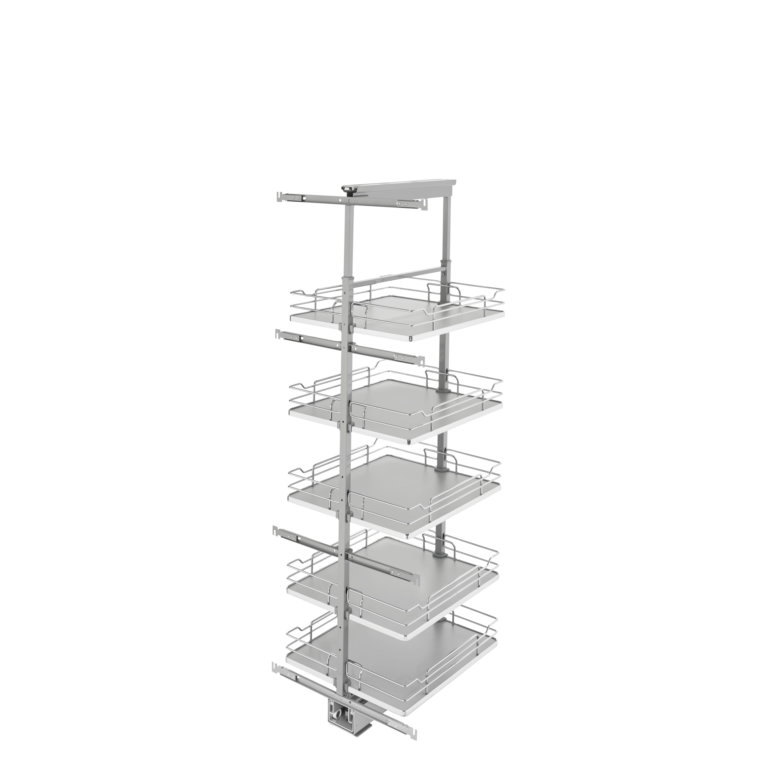 Rev-A-Shelf 19.25-in W x 58.25-in H 5-Tier Cabinet-mount Metal Soft ...