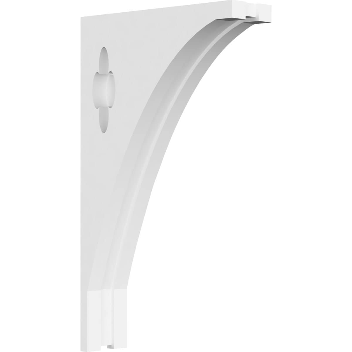 Ekena Millwork CORP01X06X11TU 1.875-in x 6.5-in x 11-in Turner Unfinished White PVC Paintable Corbel