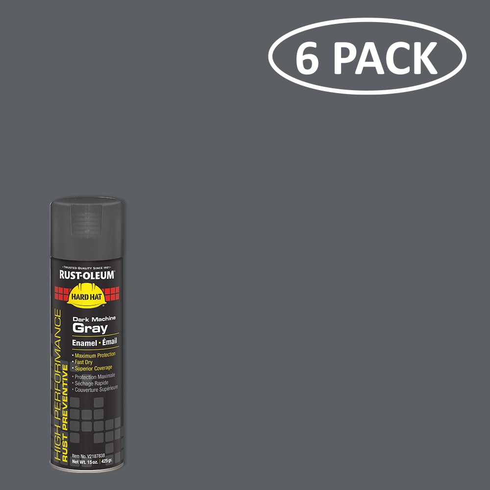 15 oz. High Performance Enamel Flat Black Spray Paint (6-pack)
