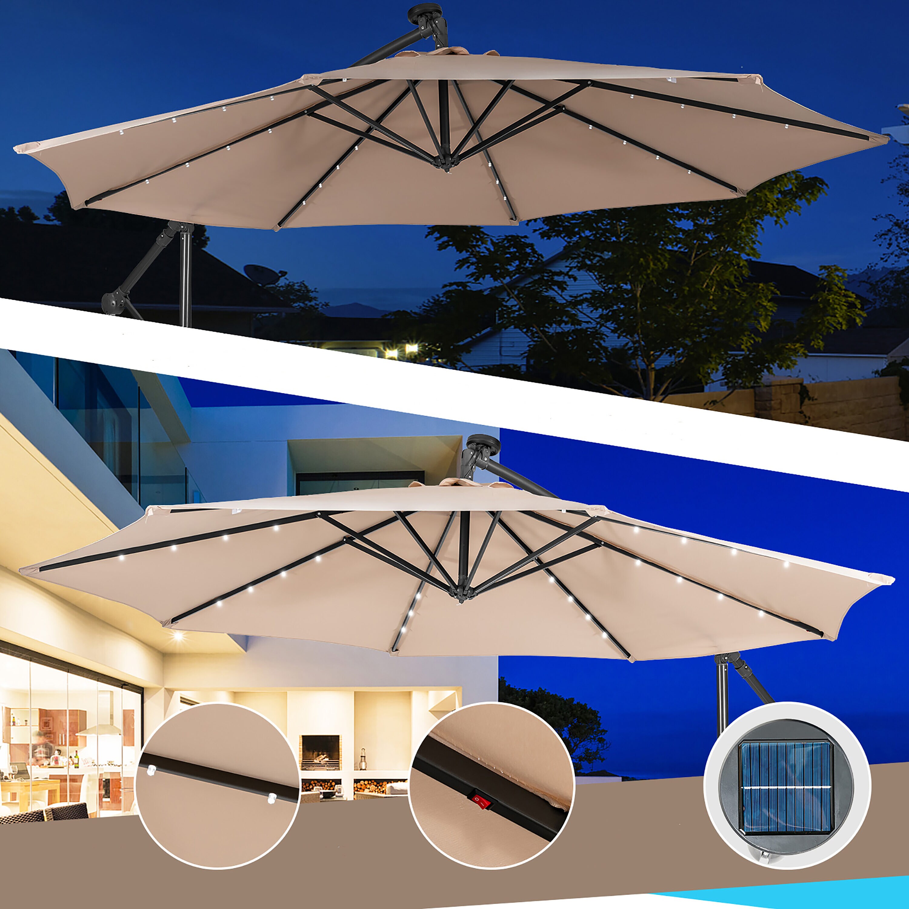 Costway NP10194BE Umbrellas-2 - View #4