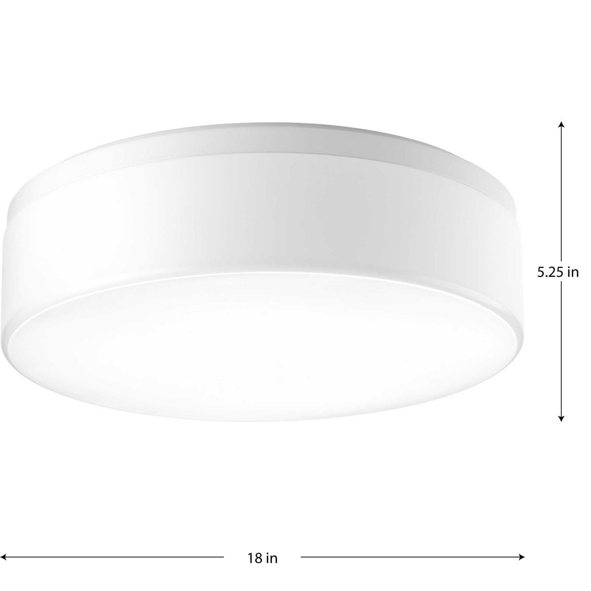 Maier 18" White Glass LED Flush Mount Light