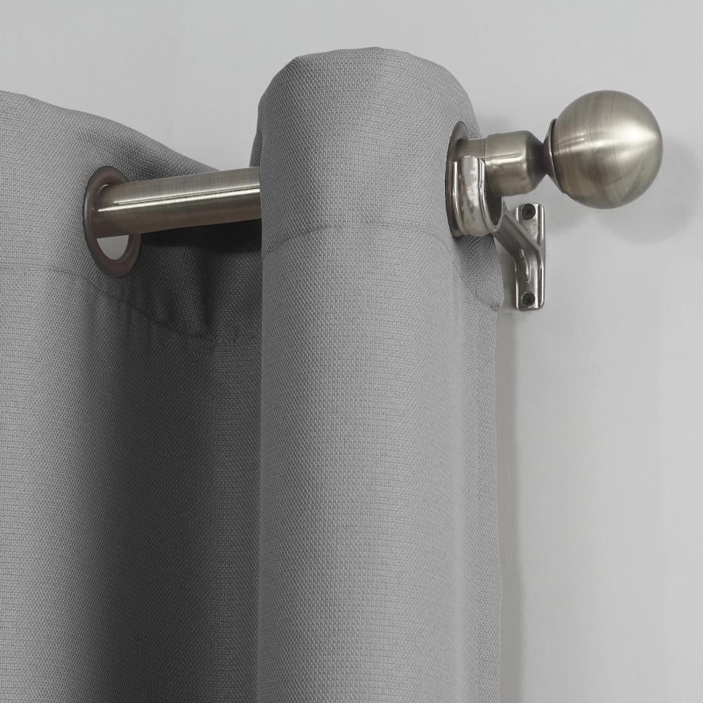 No. 918 95-in Gray Semi-sheer Grommet Single Curtain Panel in the ...