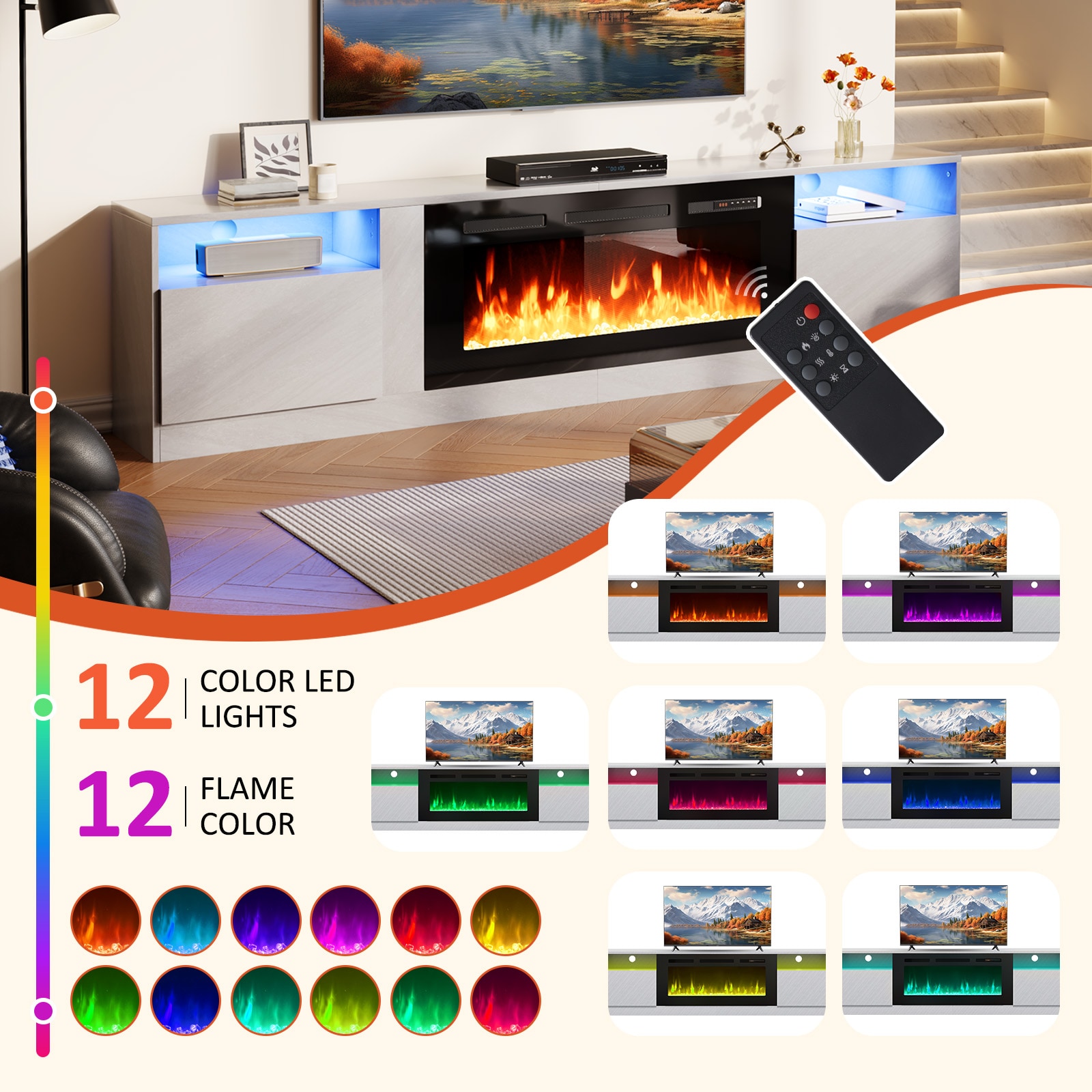 Bapipro TE22A28G Electric-Fireplaces - View #4