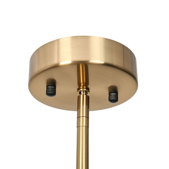 ZEVNI Daron Matte Black/Polished Brass Gold Transitional Cylinder LED ...