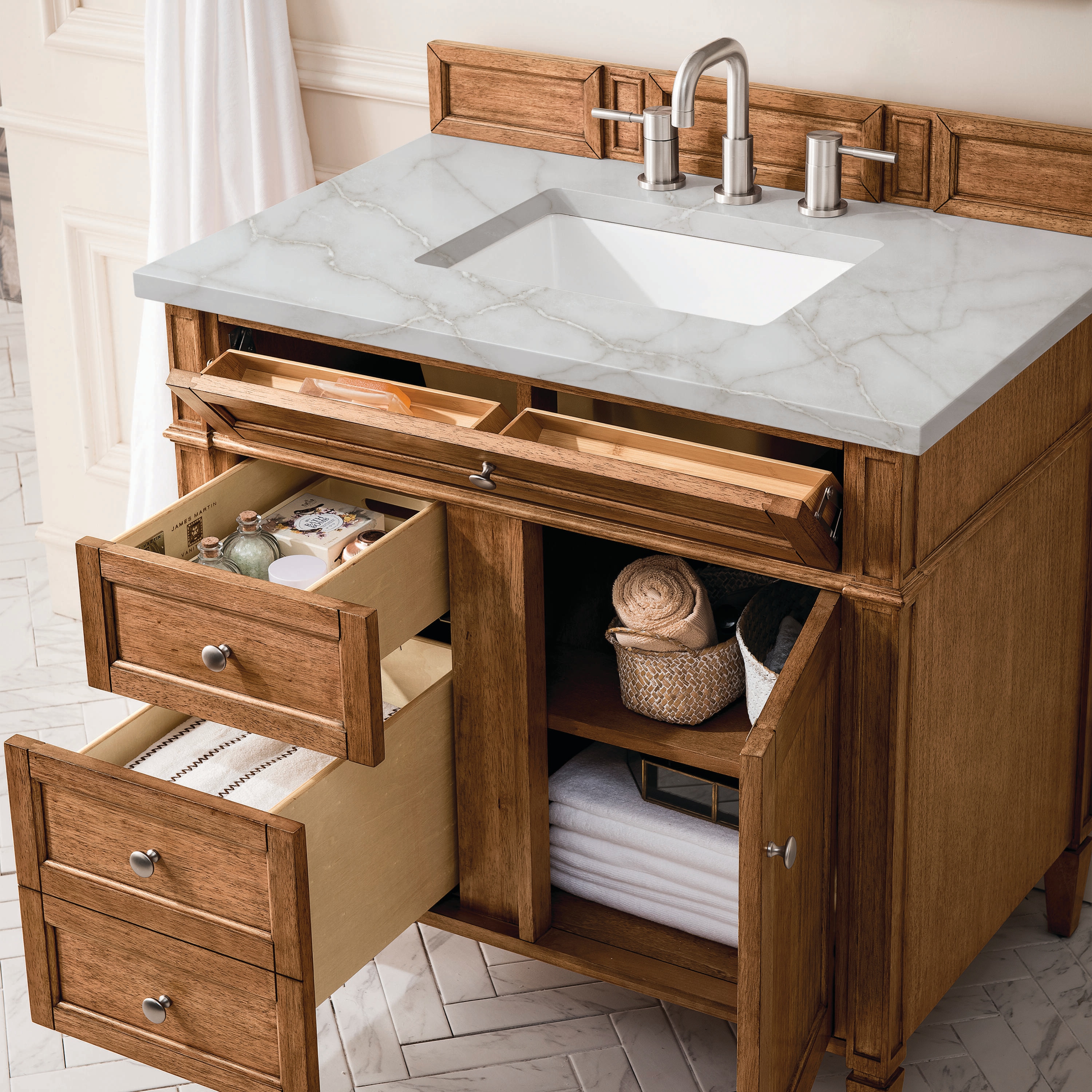 James Martin Vanities 650-V36-SBR-3VSL Bath-Vanity-Combo - View #4