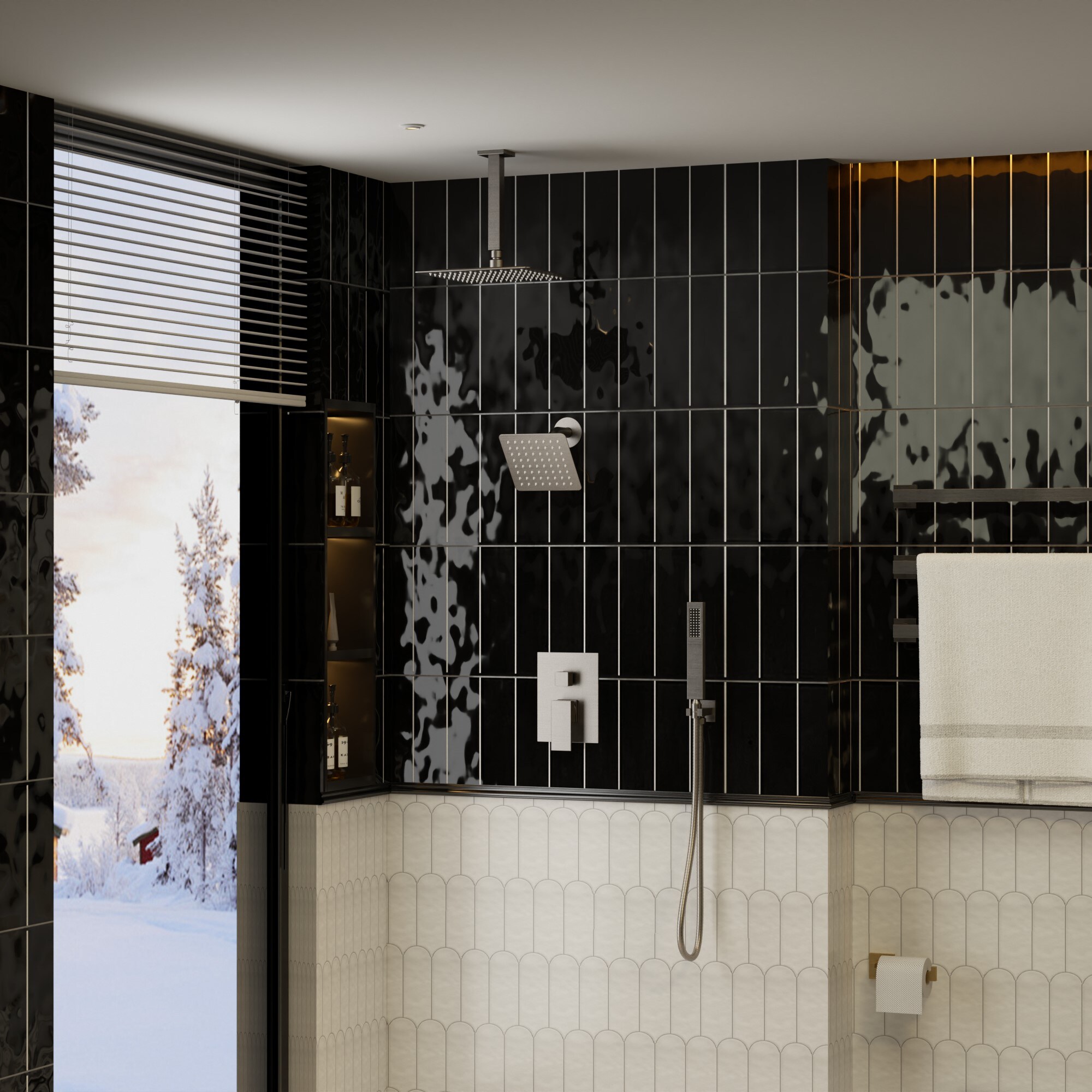 CRANACH C00.CR42.BN Showerhead-Bar-Panels - View #2