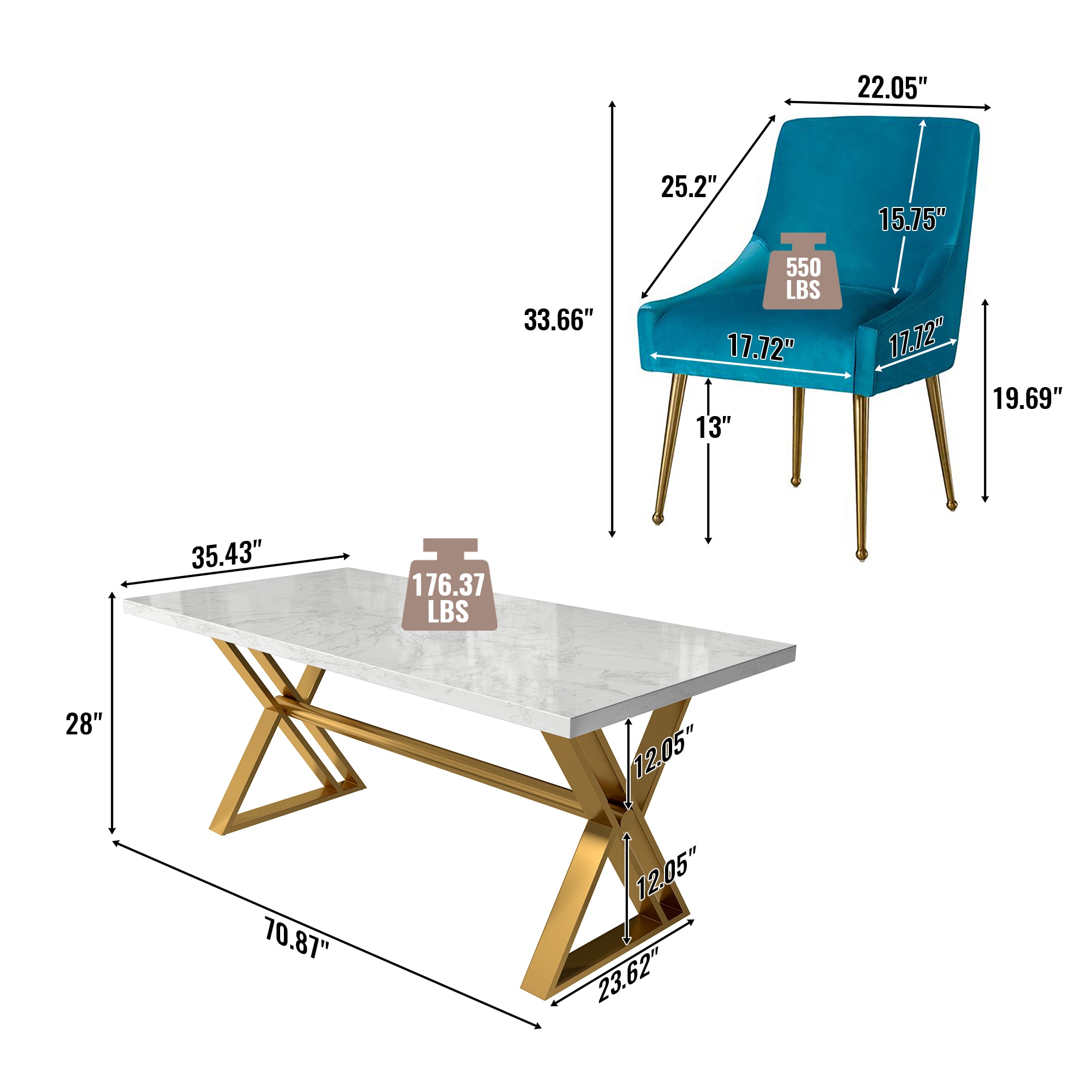 Clihome CL-DLS700LB Dining-Sets - View #4