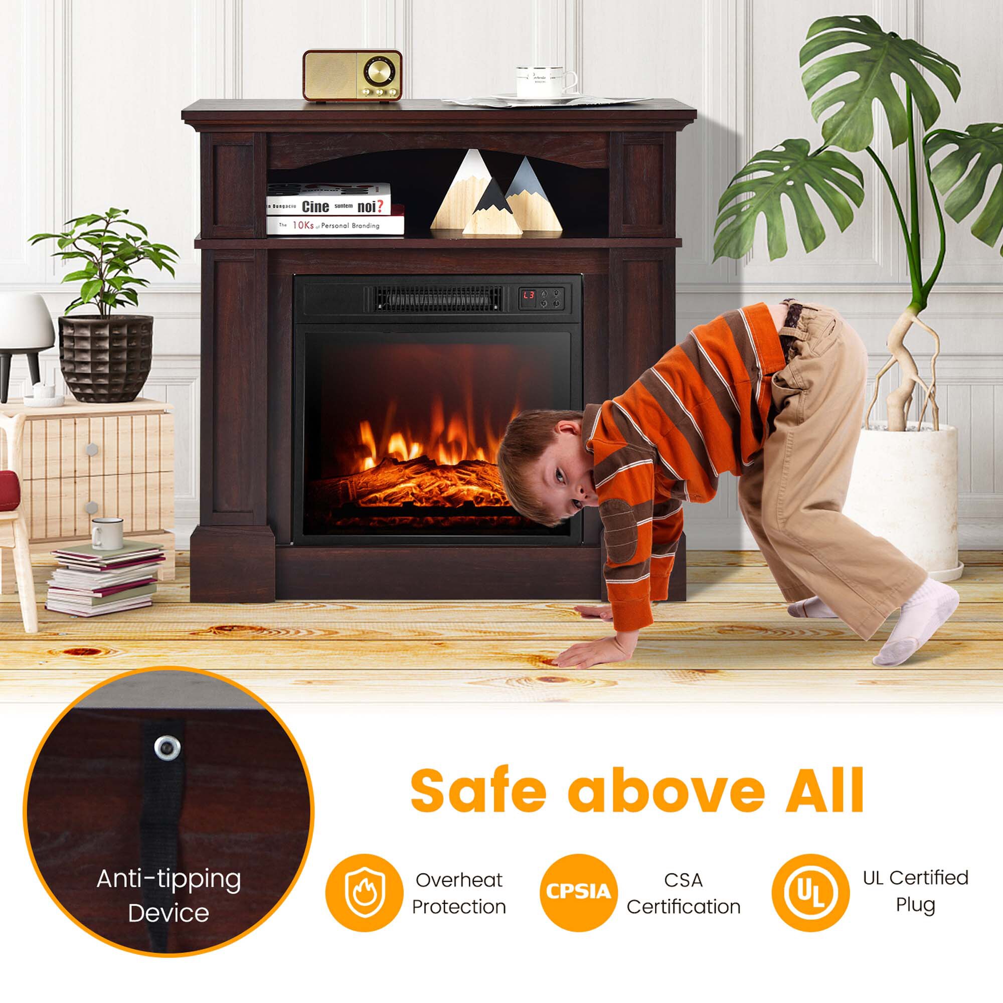 Goplus FP10102US-NA Electric-Fireplaces - View #4