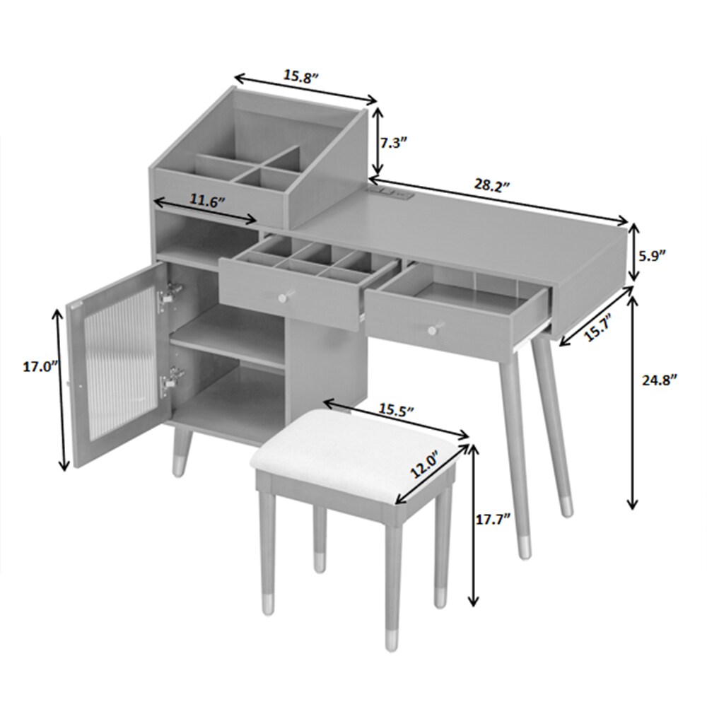 ModernLuxe L3P-N844P285187W Bedroom-Vanities - View #12