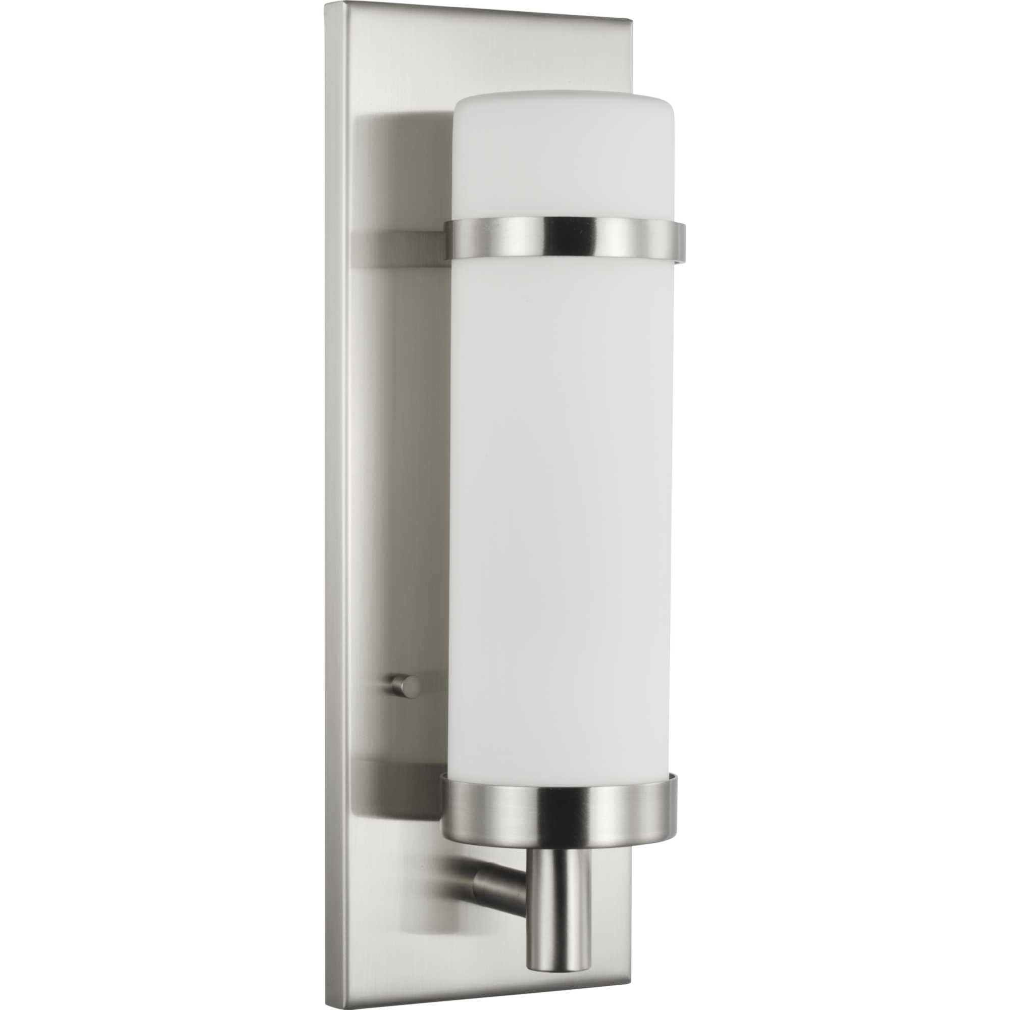 Progress Lighting P710087-009 Hartwick 4.5-in W 1 -Light Brushed Nickel Glam Wall Sconce