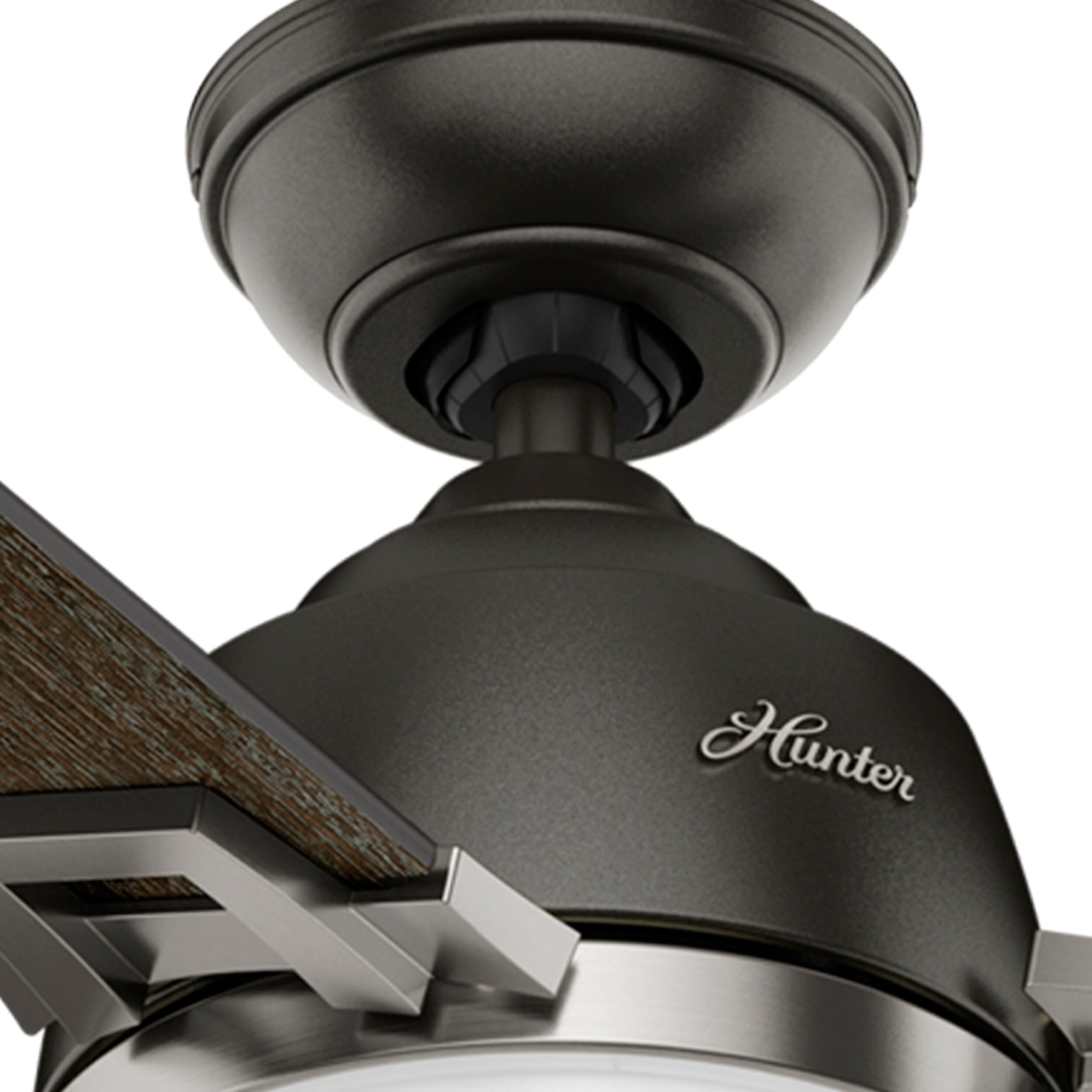48'' Brushed Nickel 3-Blade Ceiling Fan with LED Light and Remote