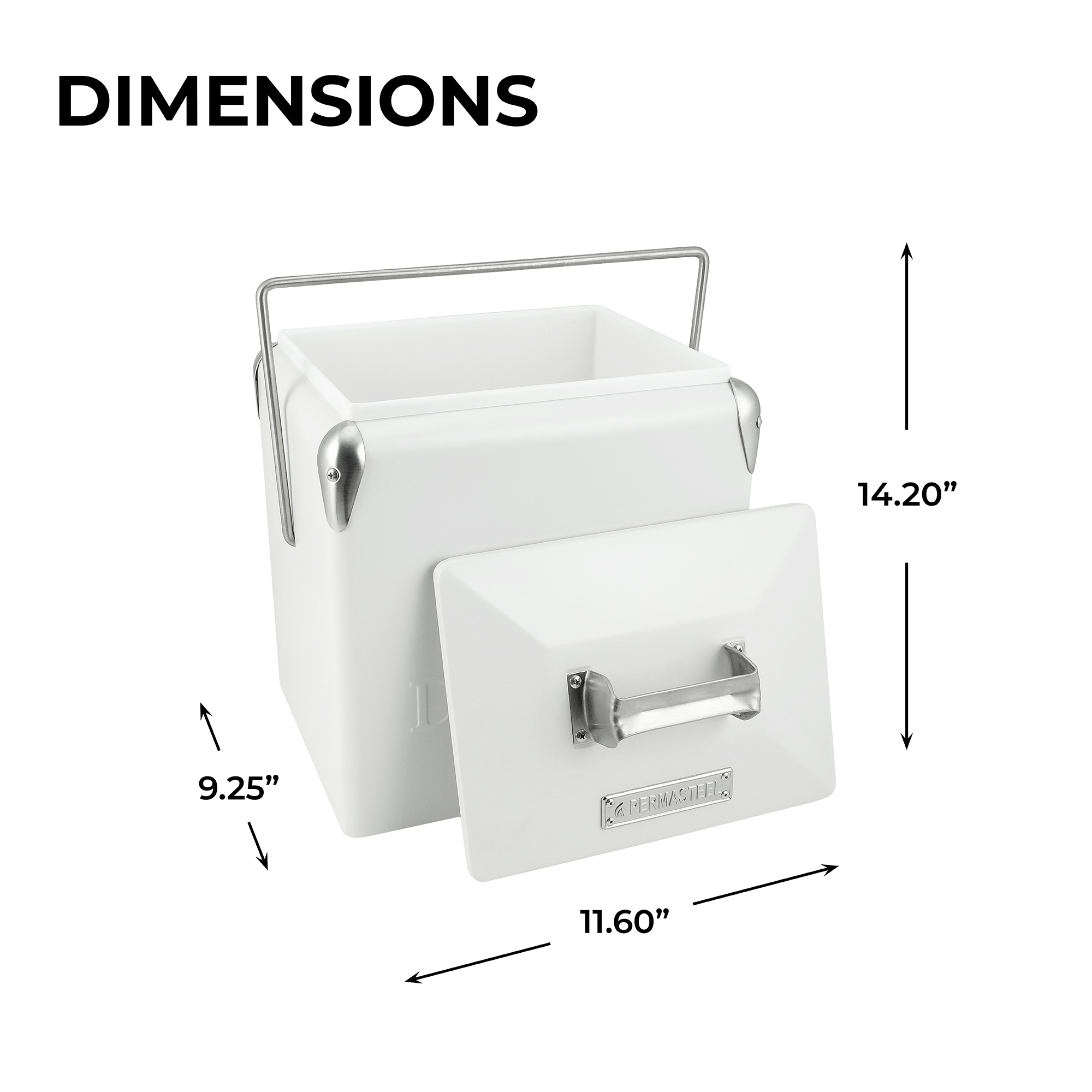 Permasteel Small Picnic White 14-Quart Insulated Personal Cooler in the  Portable Coolers department at