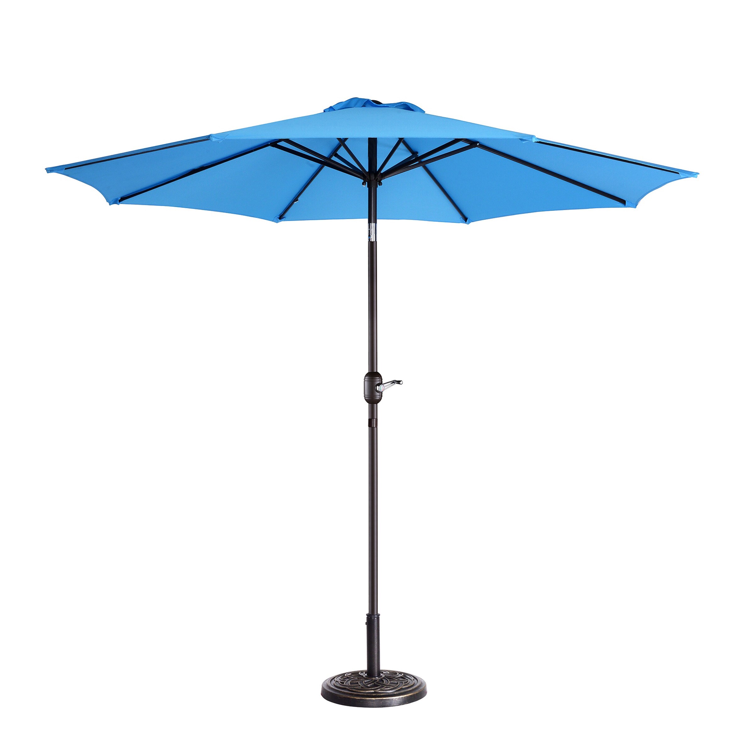 9-Foot Outdoor Vented Patio Umbrella with Easy Crank Patio Furniture at ...