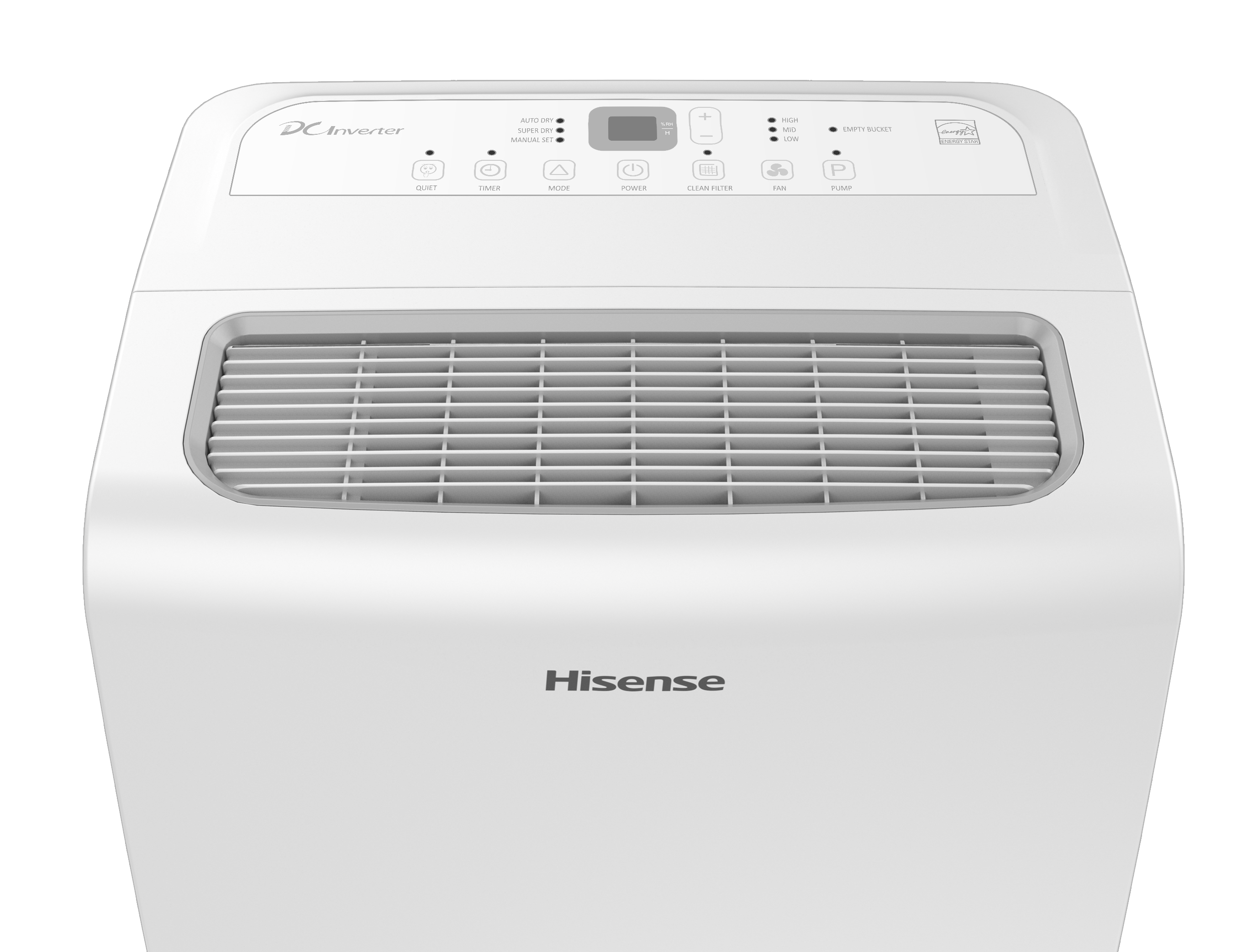 Hisense 60-Pint 3-Speed Inverter Dehumidifier with Built-In Pump (For Rooms  3001+ sq ft) at