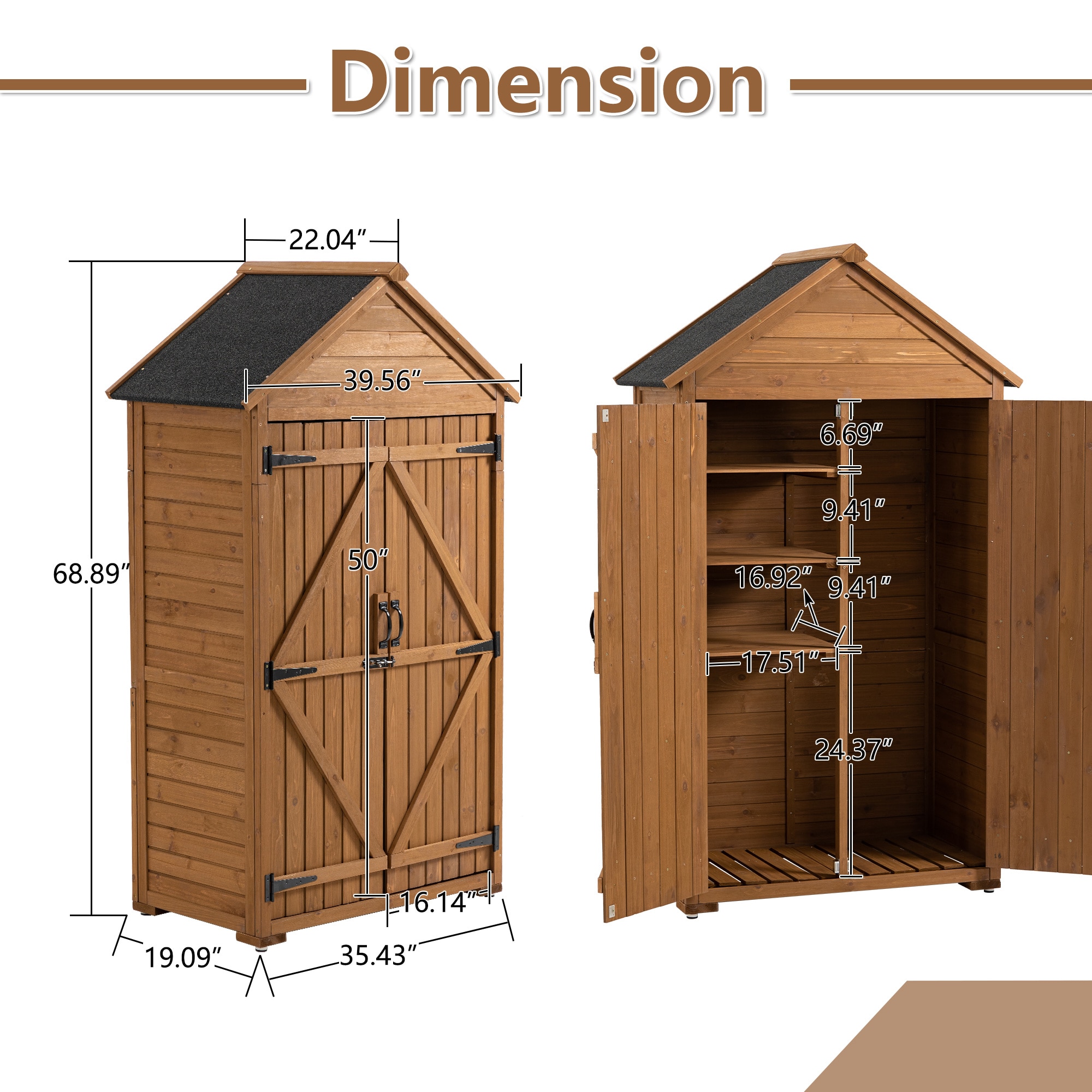 BABOOM BOM-291652-OR Wood-Storage-Buildings - View #3