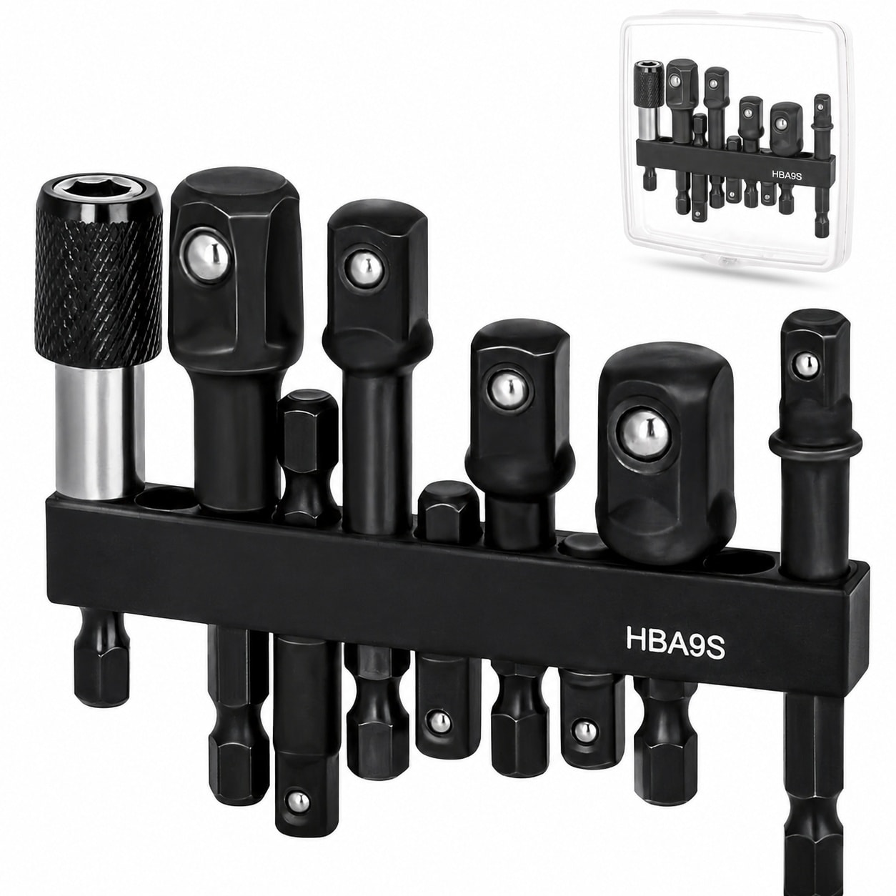 Justincity  Impact Socket Adapter Set 1 4 3 8 1 2 Drill Socket Adapter Set with 1 4 Hex Shank for Impact Power Driver Cordless Drill Screwdriver
