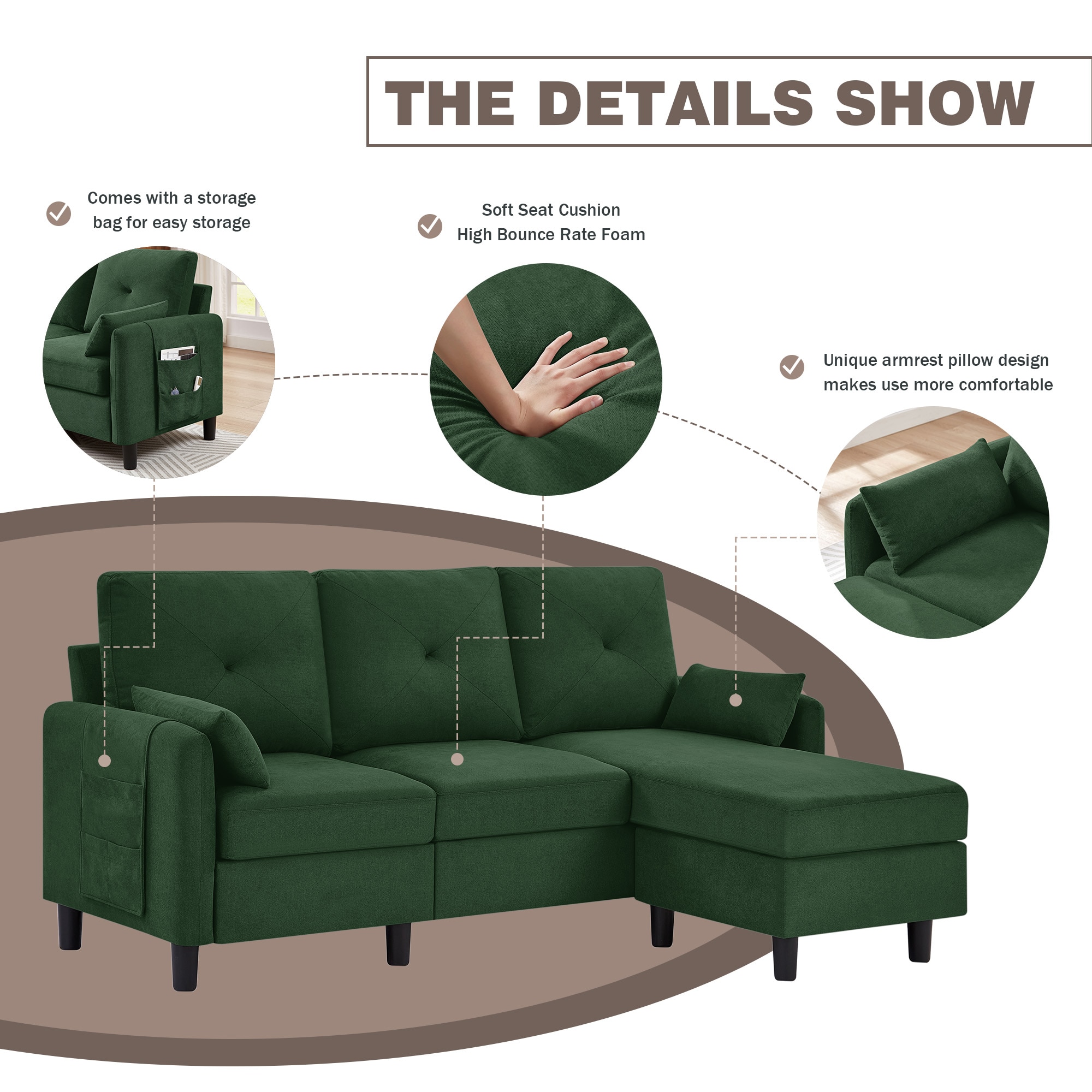 Jarenie YMX23GN Sofas-Loveseats - View #5