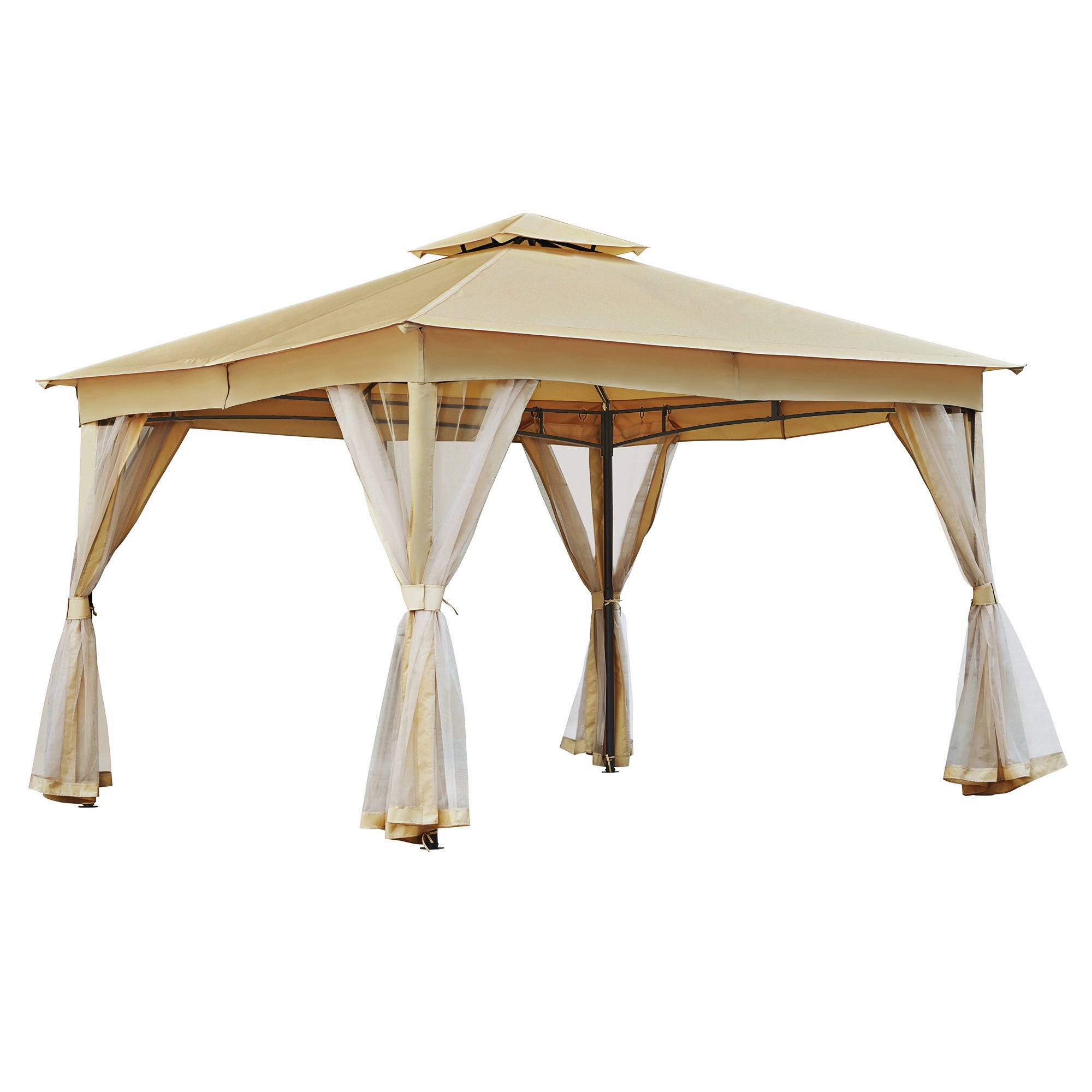 SINOFURN SYA990035GY Wood-Resin-Gazebos - View #4