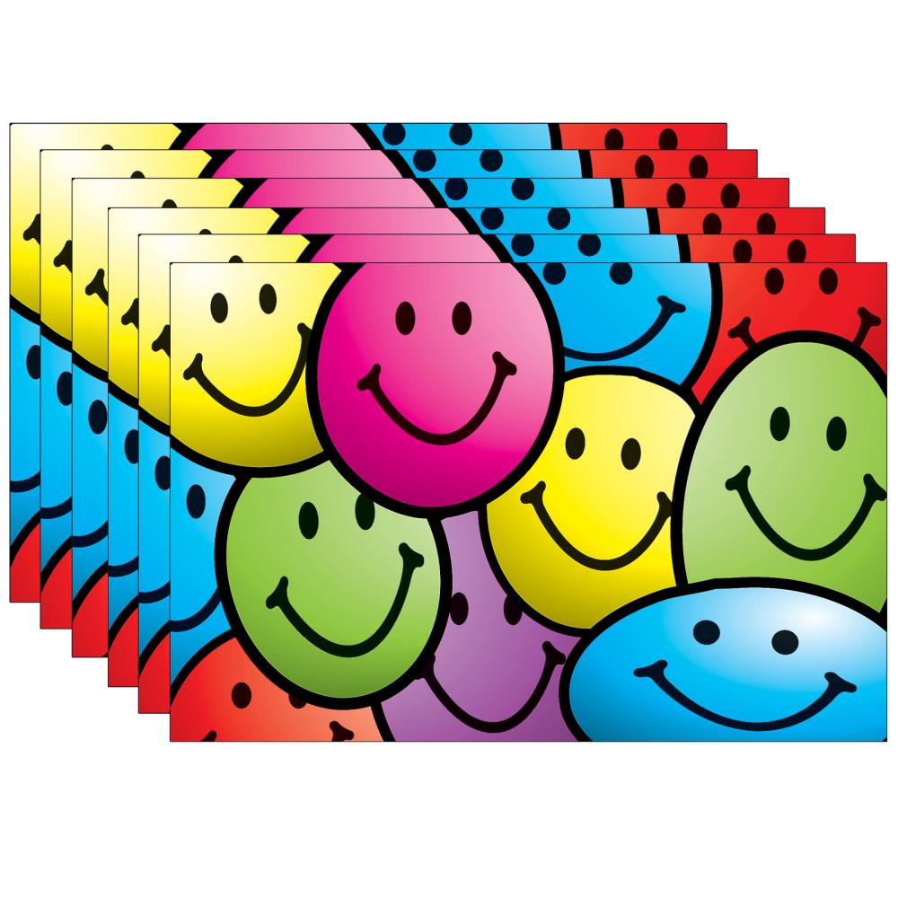 Teacher Created Resources TCR1965-6 Smiley Faces Postcards, 30 Per Pack, 6 Packs