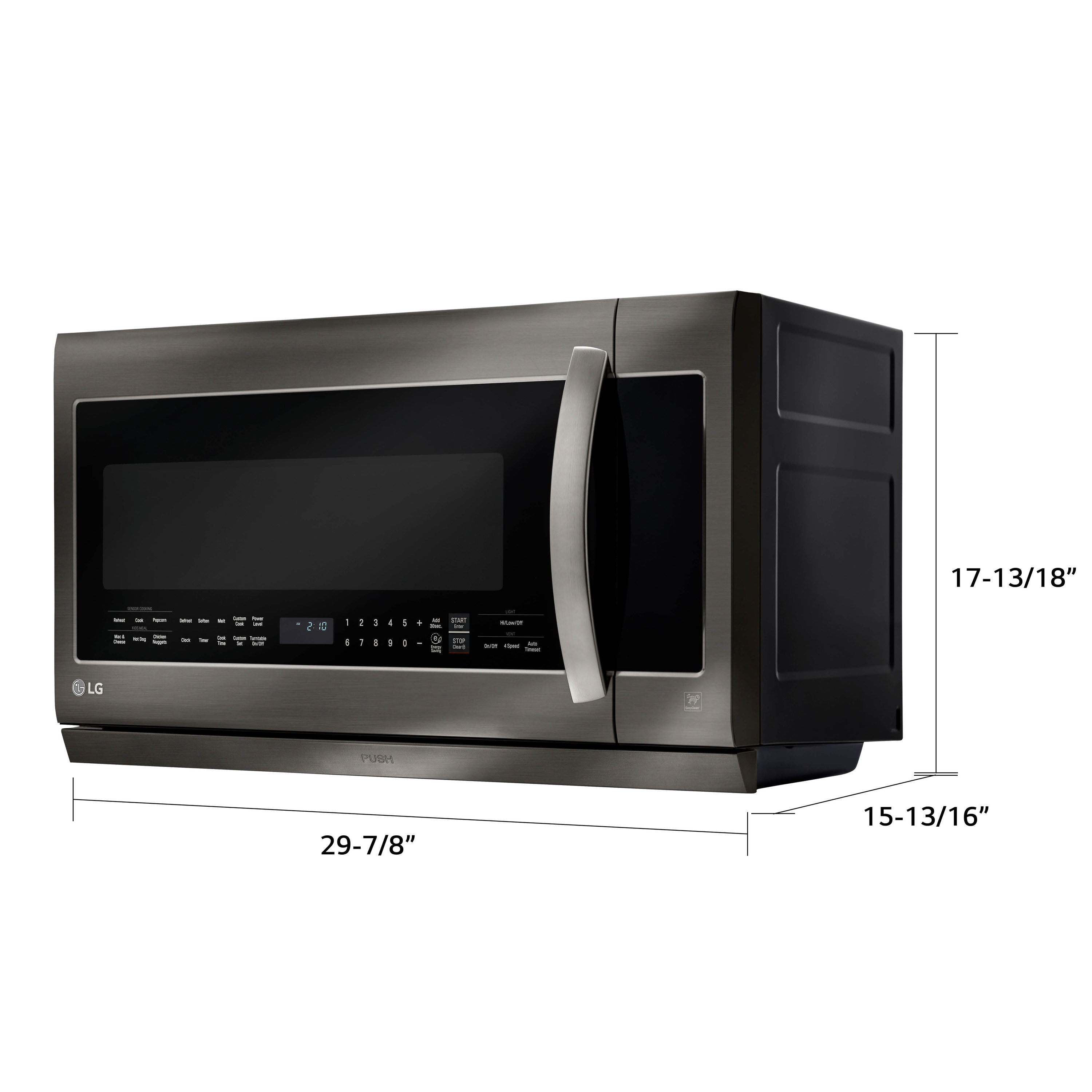 LG 2.1 Cu. Ft. Over-the-Range Microwave Oven with ExtendaVent 2.0 in  Stainless Steel