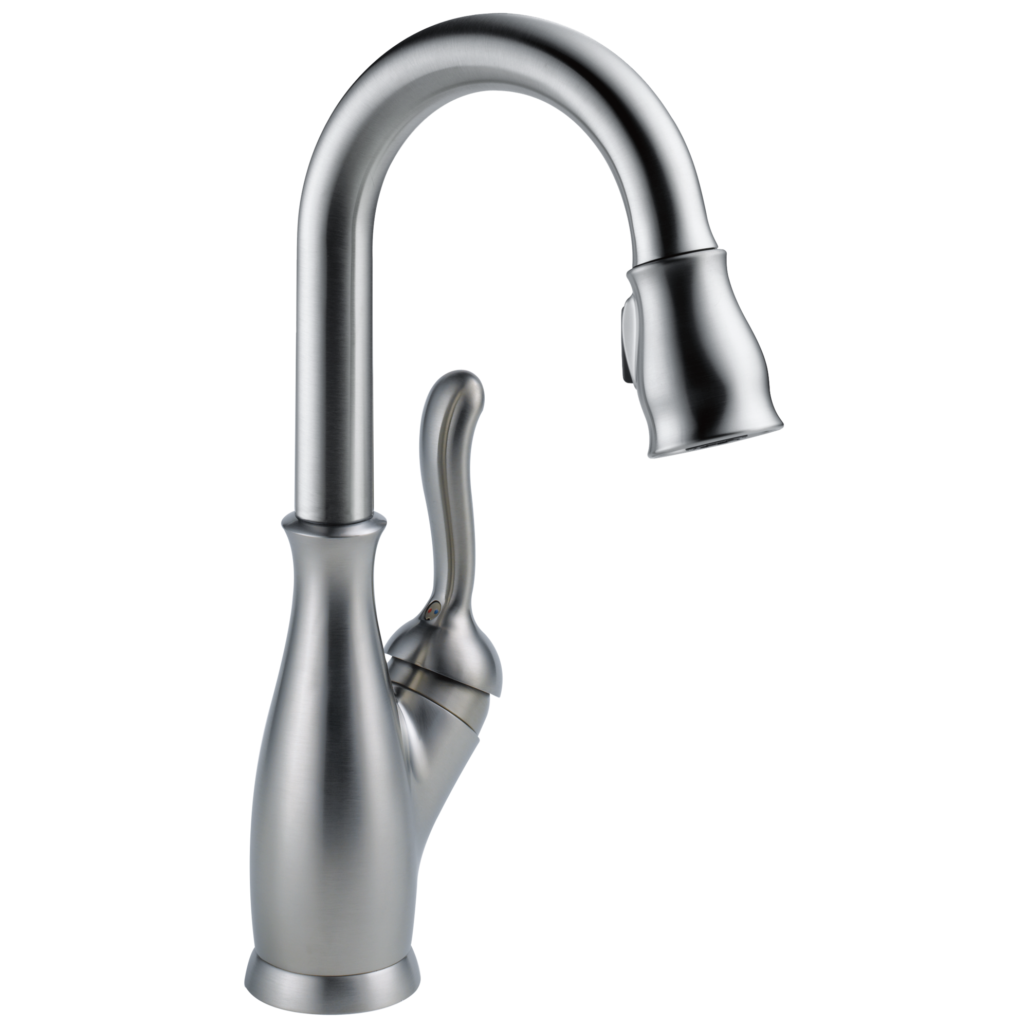 Delta 9678-AR-DST Leland Arctic Stainless Single Handle Deck-mount Bar and Prep Kitchen Faucet with Sprayer