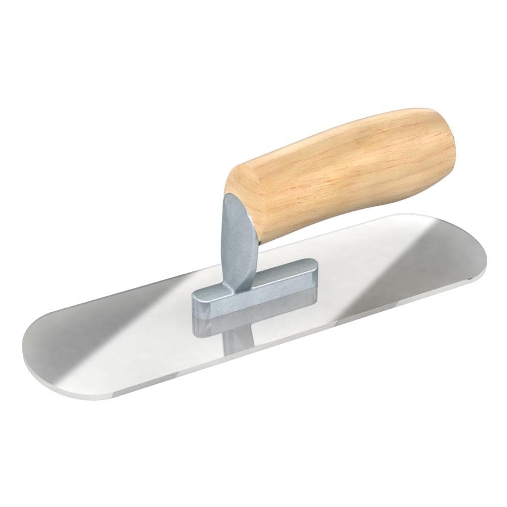 Do it 4 In Pool Trowel with Rounded Corners and Wood Handle 322662 x 14 In 