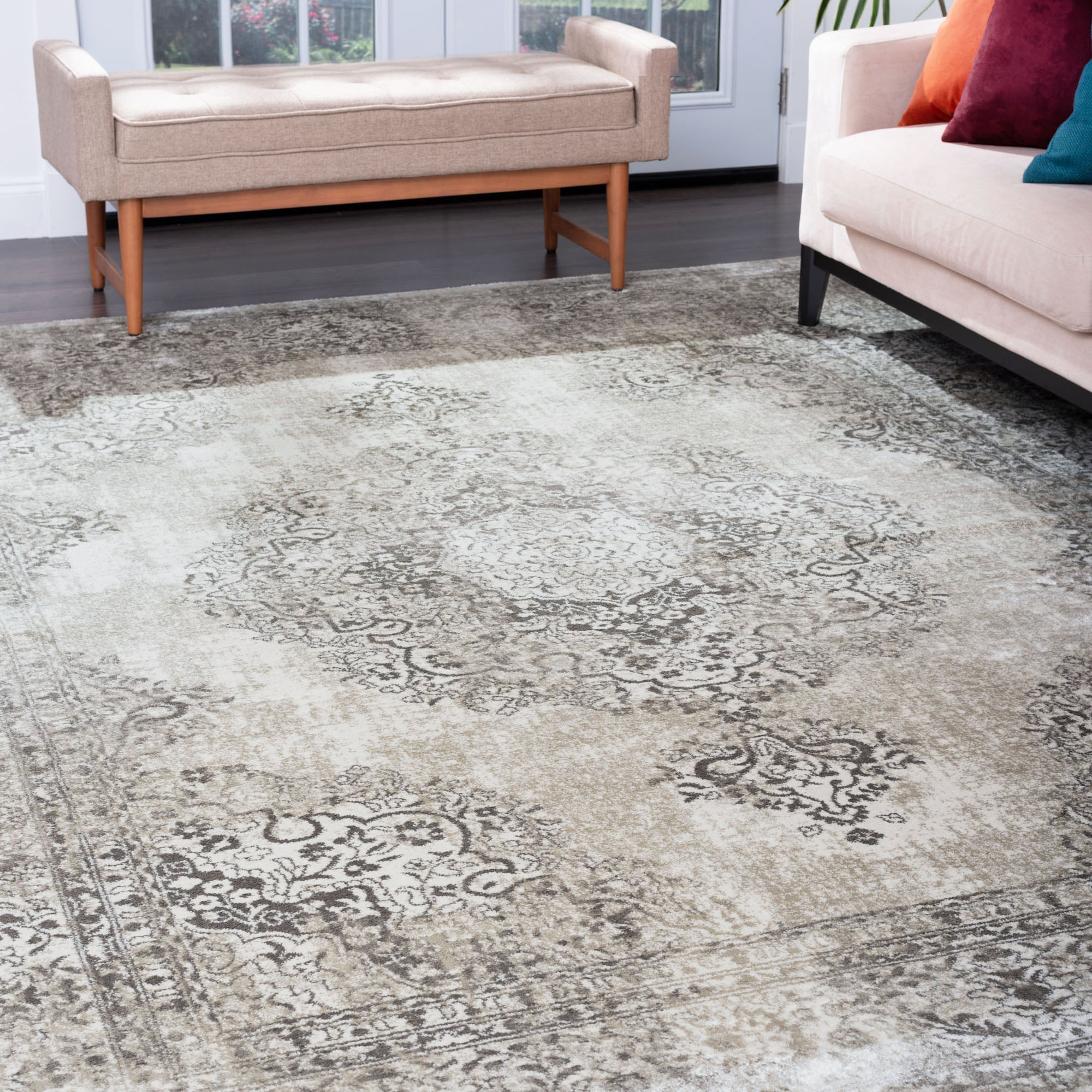 Tayse GEN1201 8X10 Generation 8 x 10 (ft) Loomed Polypropylene Ivory Rectangular Indoor Area rug