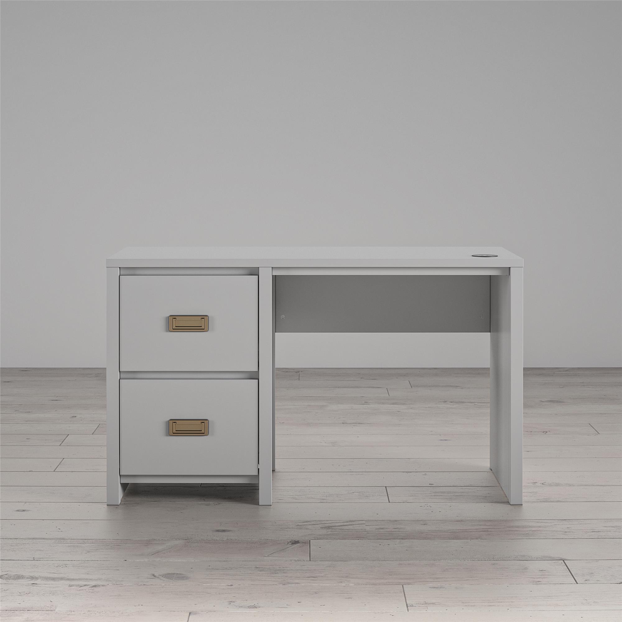 Ameriwood Dove Gray Student Desk with Hutch