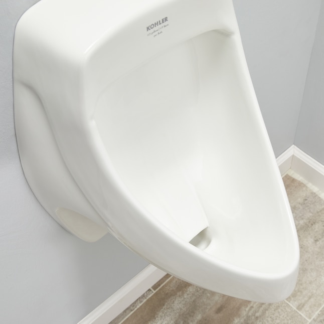 White KOHLER K-5016-ET-0 Dexter Elongated Urinal 