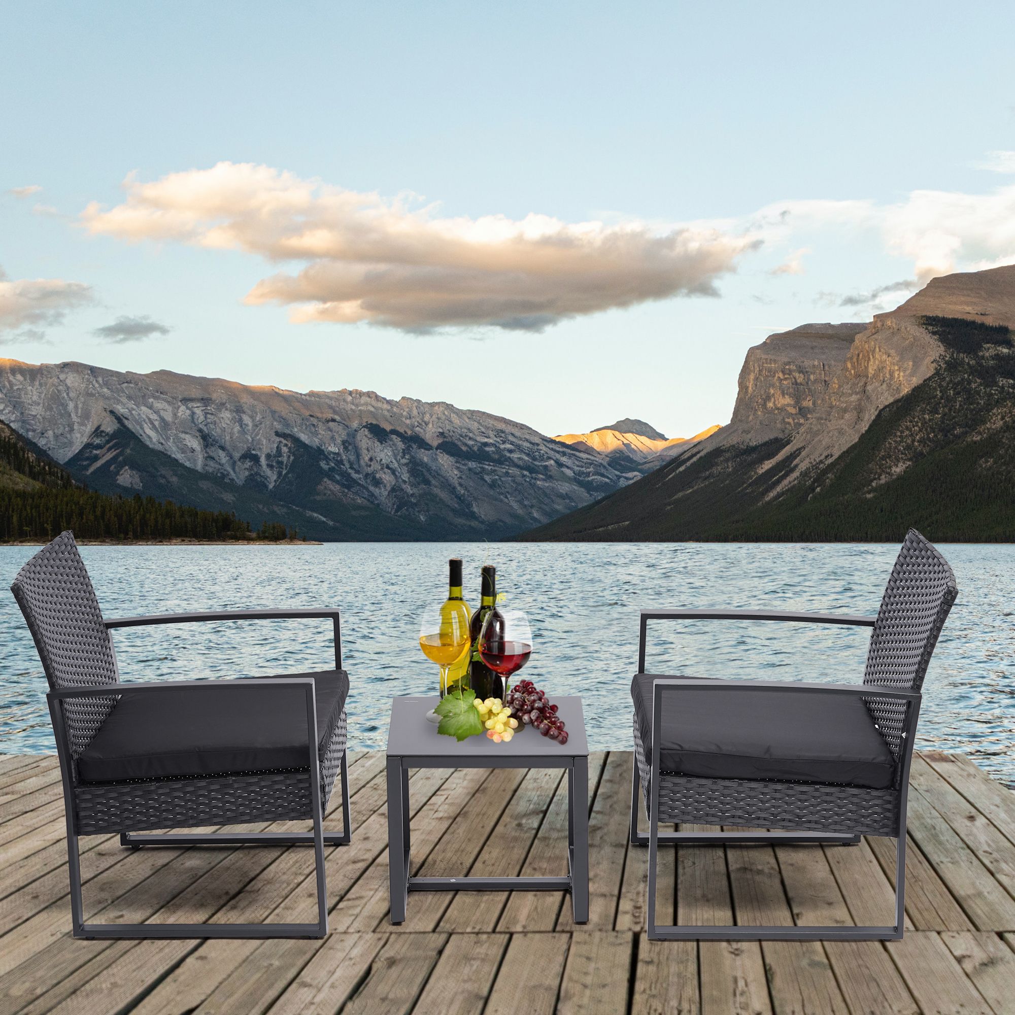 Miki Shinly BY-3225-43QI Patio-Conversation-Sets - View #8