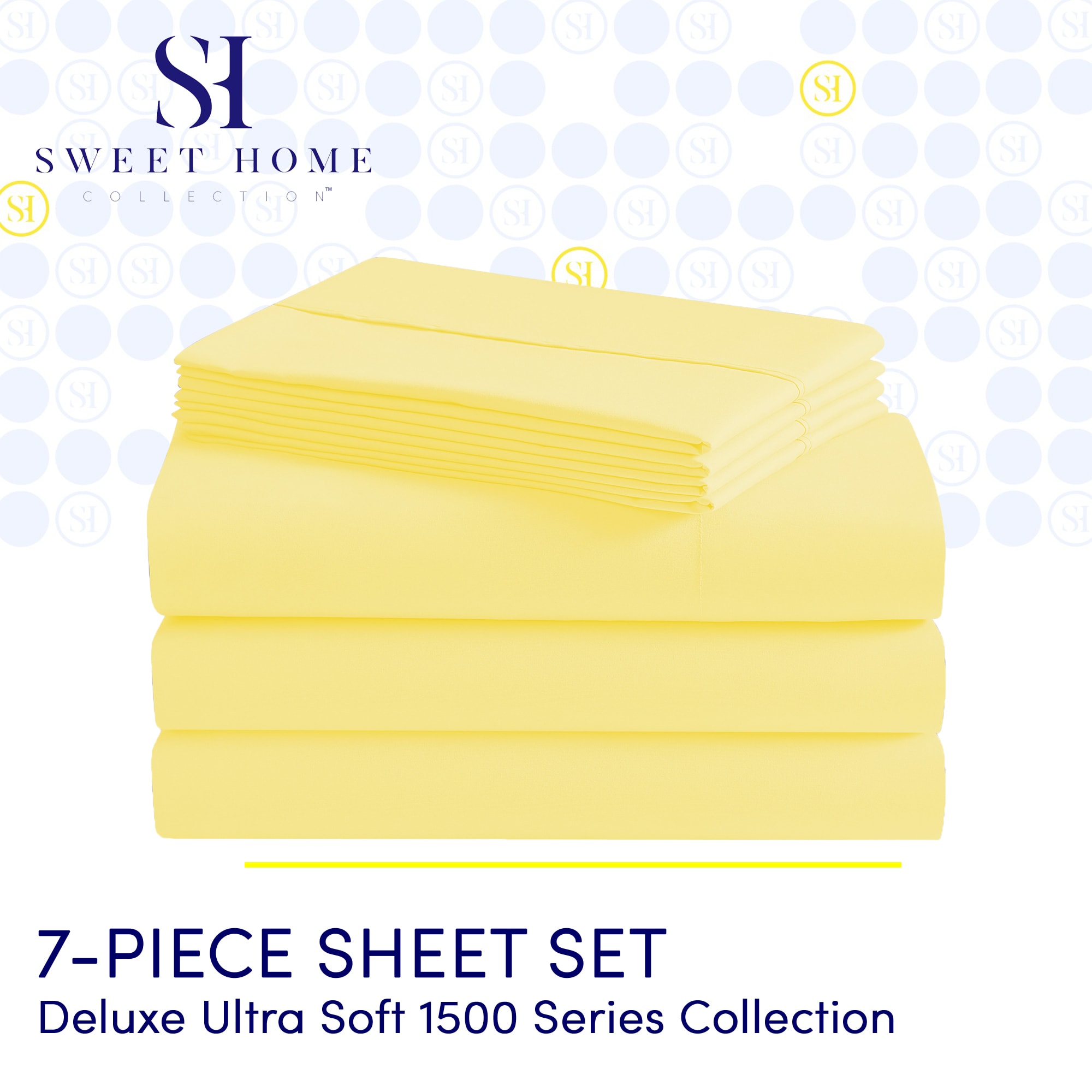 Sweet Home Collection LOW-7P-SH-SPK-YEL Sheet-Sets - View #2