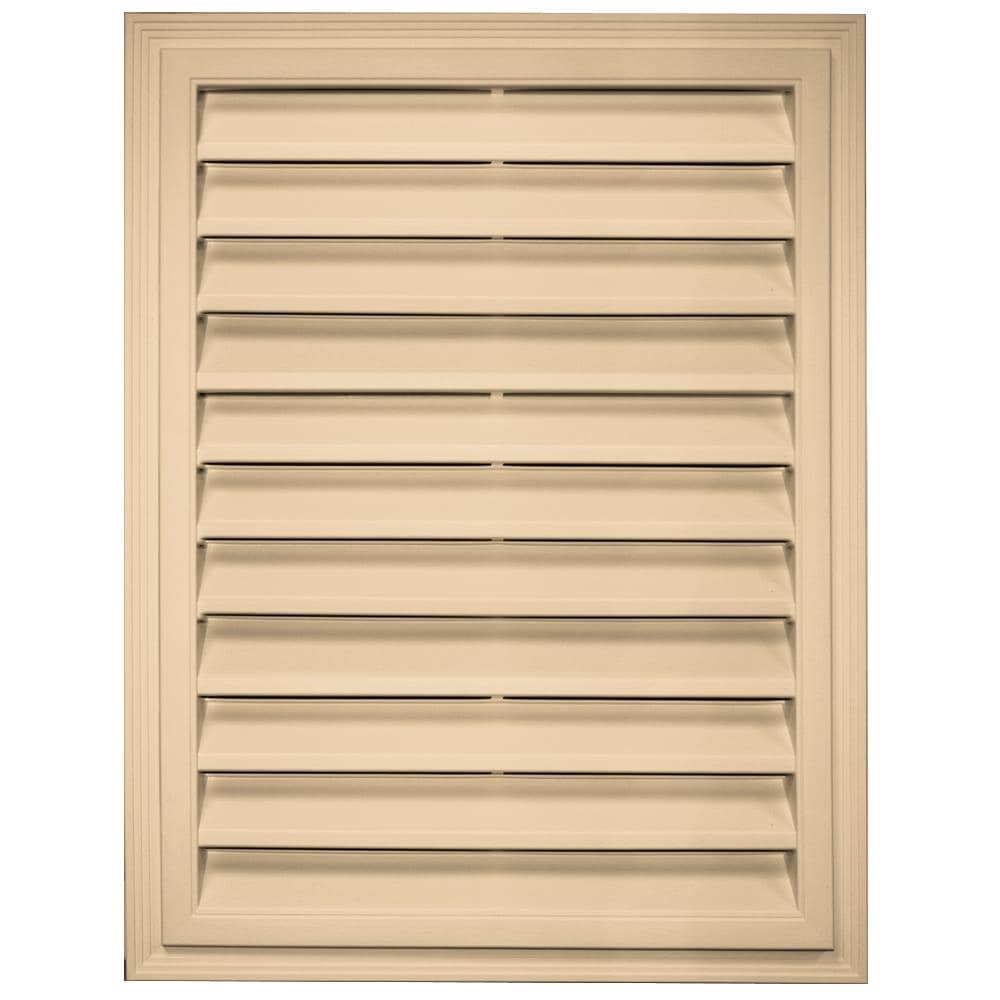 Builders Edge 120061824045 18-in x 24-in Sandstone Maple Rectangle Vinyl Gable Louver Vent