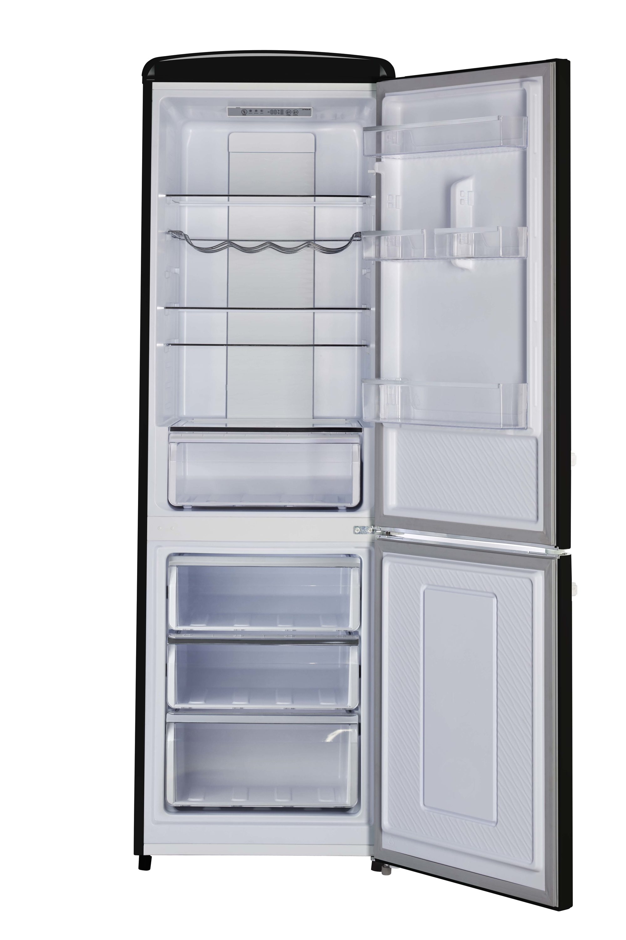 Unique Appliances Classic Retro 23.6 in 11.7 Cu. ft. Frost Free Retro Bottom Freezer Refrigerator in Marshmallow White, Energy Star