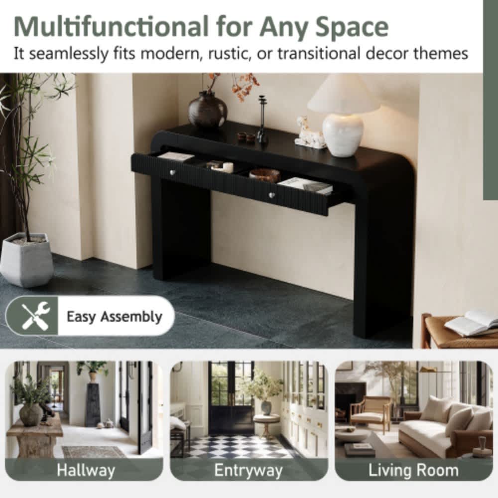 Coolbibila JUDE-CONSOLE-BLACK Console-Sofa-Tables - View #6