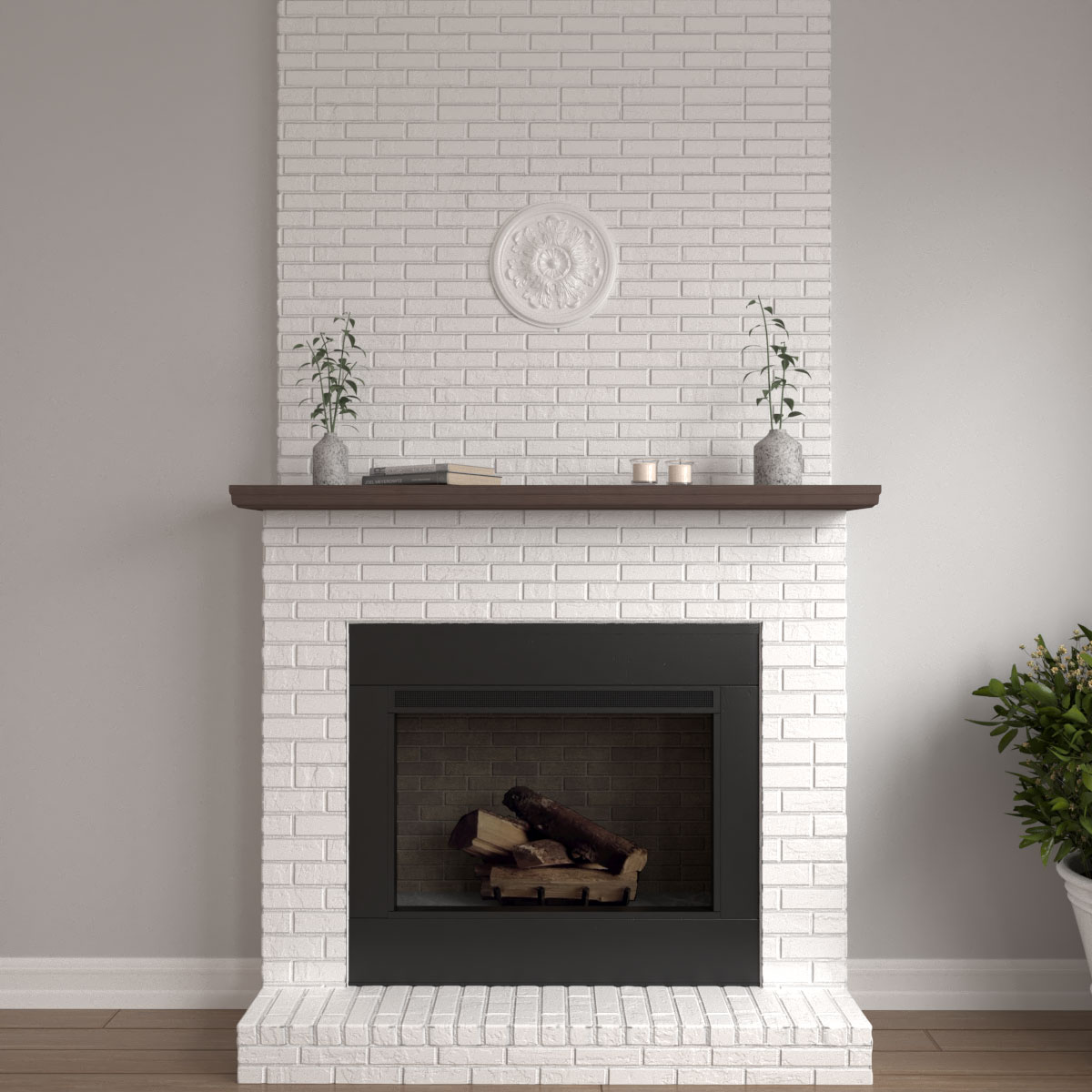 Primed Gray 12.75" Acanthus Ceiling Medallion
