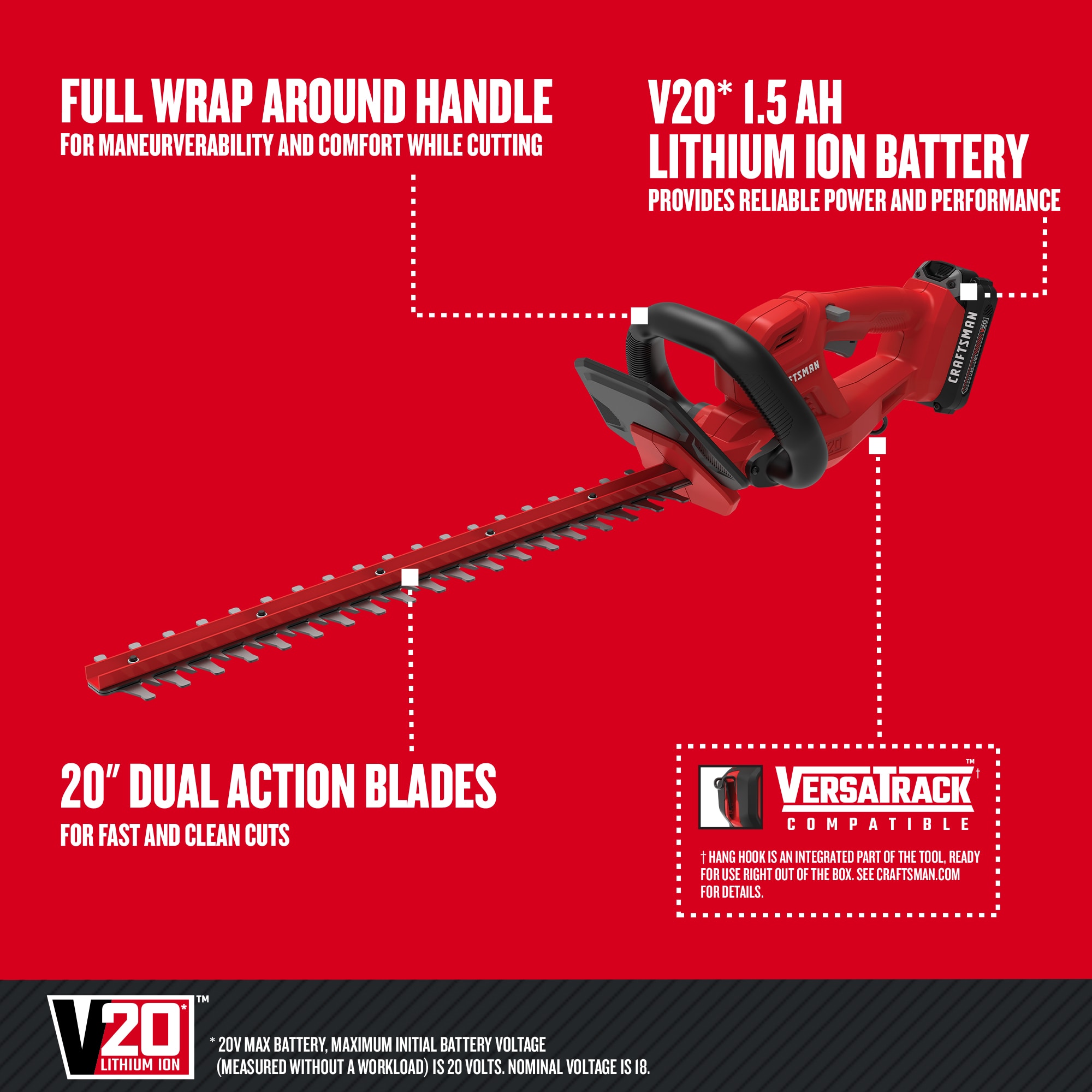 CRAFTSMAN CMCHT810C1 Cordless-Hedge-Trimmers - View #3