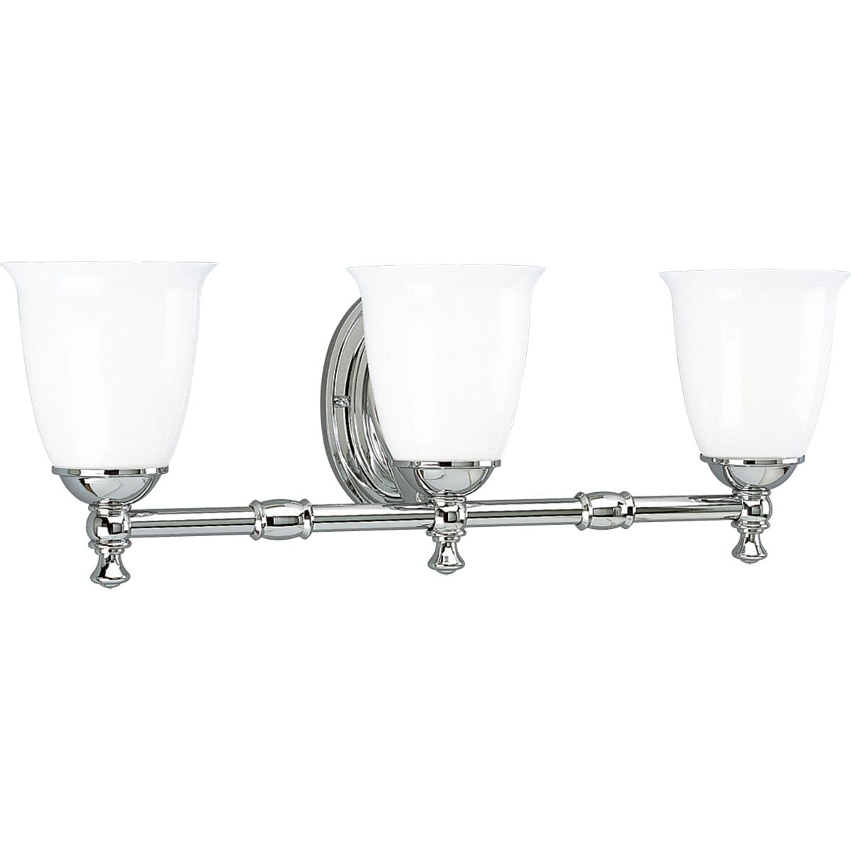 Progress Lighting P3029-15 Victorian 24.5-in 3 -Light Polished Chrome Farmhouse Vanity light