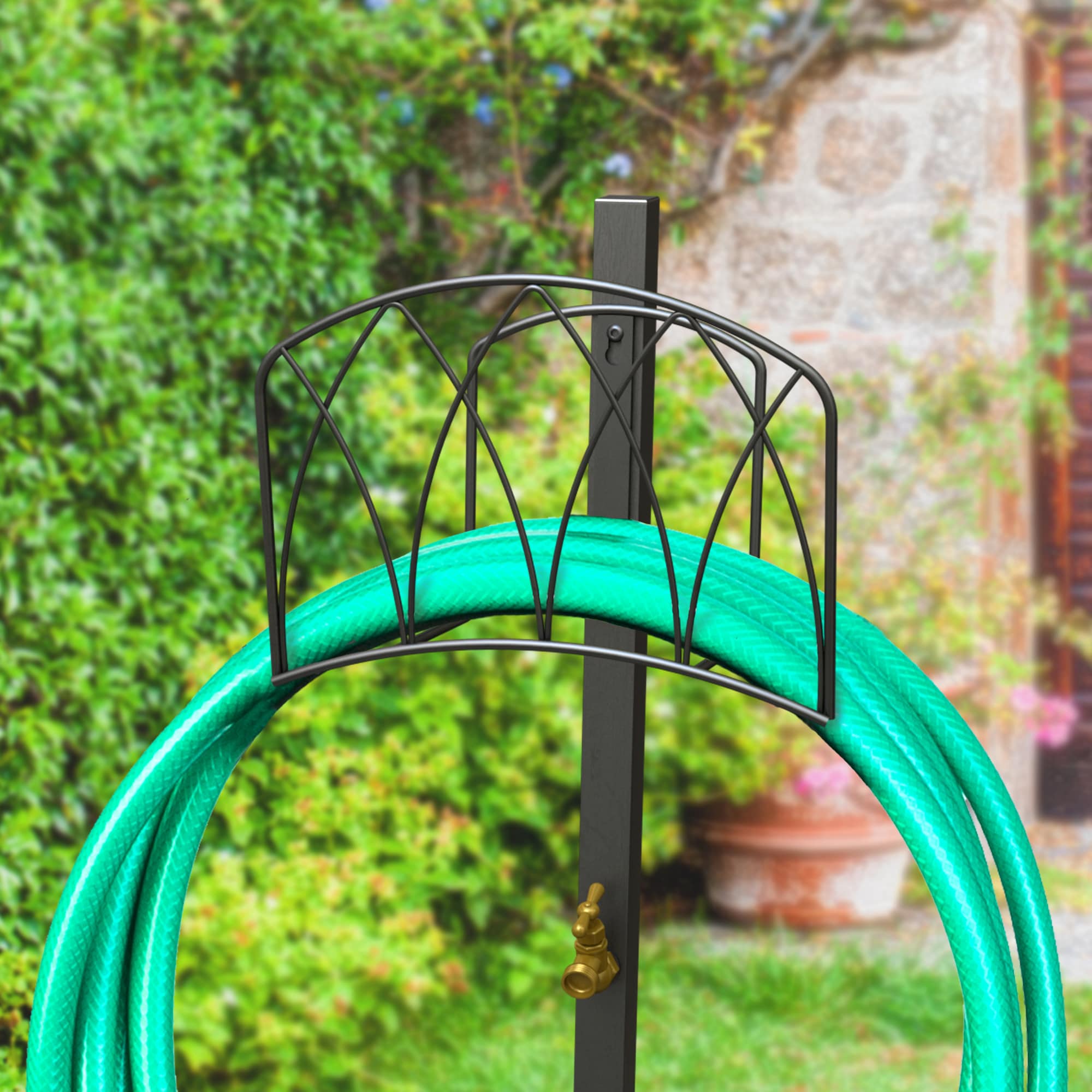 Steel 125-ft Stand Hose Reel in the Garden Hose Reels department at