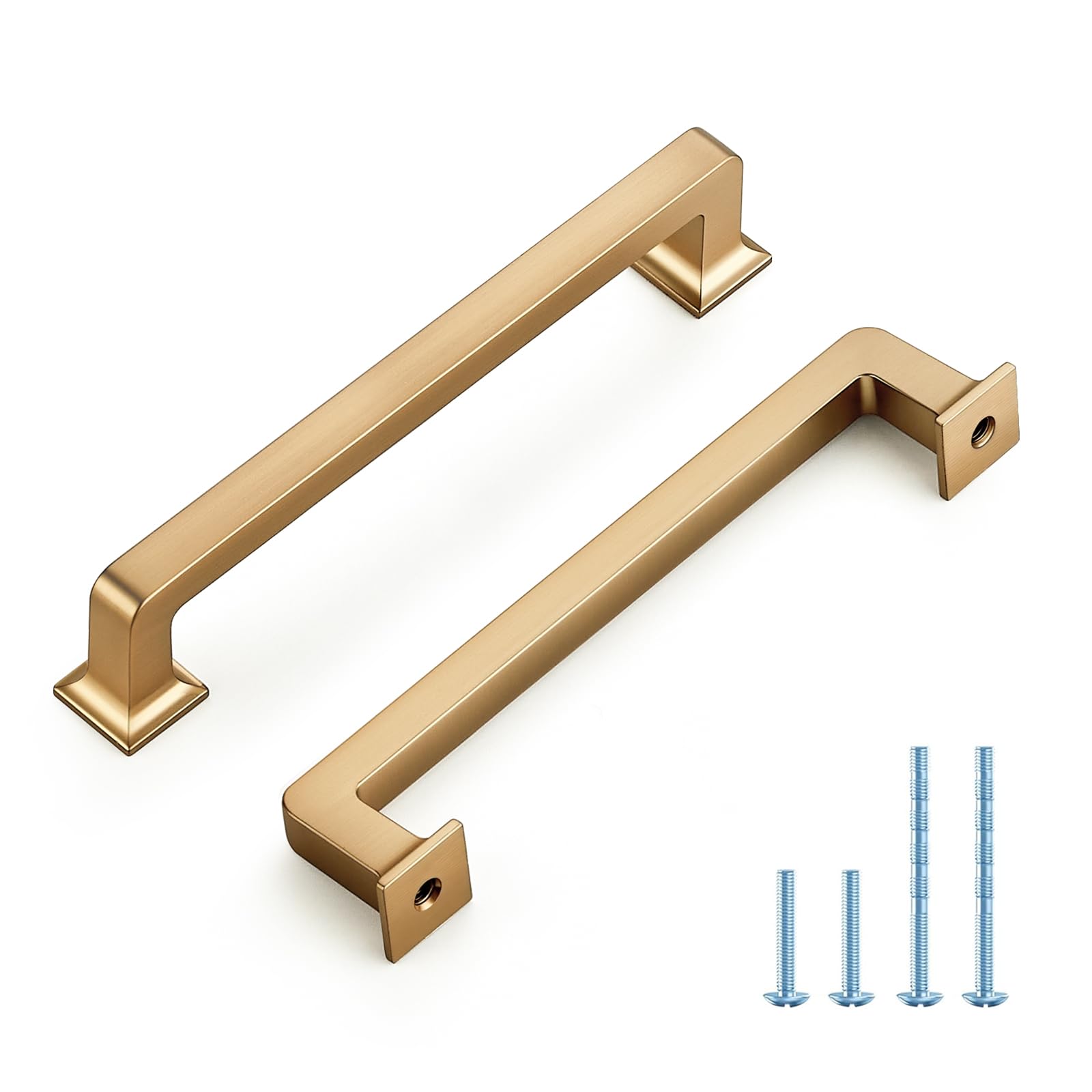 YGCTFX Champagne Bronze 5 inches Hole Center 10 Pack Zinc Alloy Cabinet Pulls Champagne Bronze Arch Design Durable Stylish Easy Installation