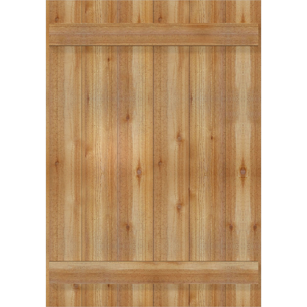 Ekena Millwork RBJ06S32X046RWR 32.25-in W x 46-in H Unfinished Paintable/Stainable Board and batten Wood Exterior Shutters ( 2 -Pack )